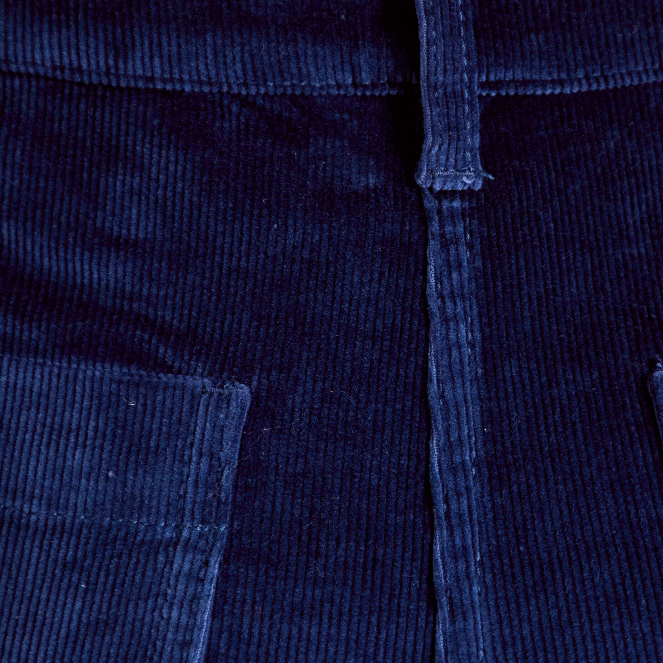 Pantalon bootcut taille haute velours bleu marine femme