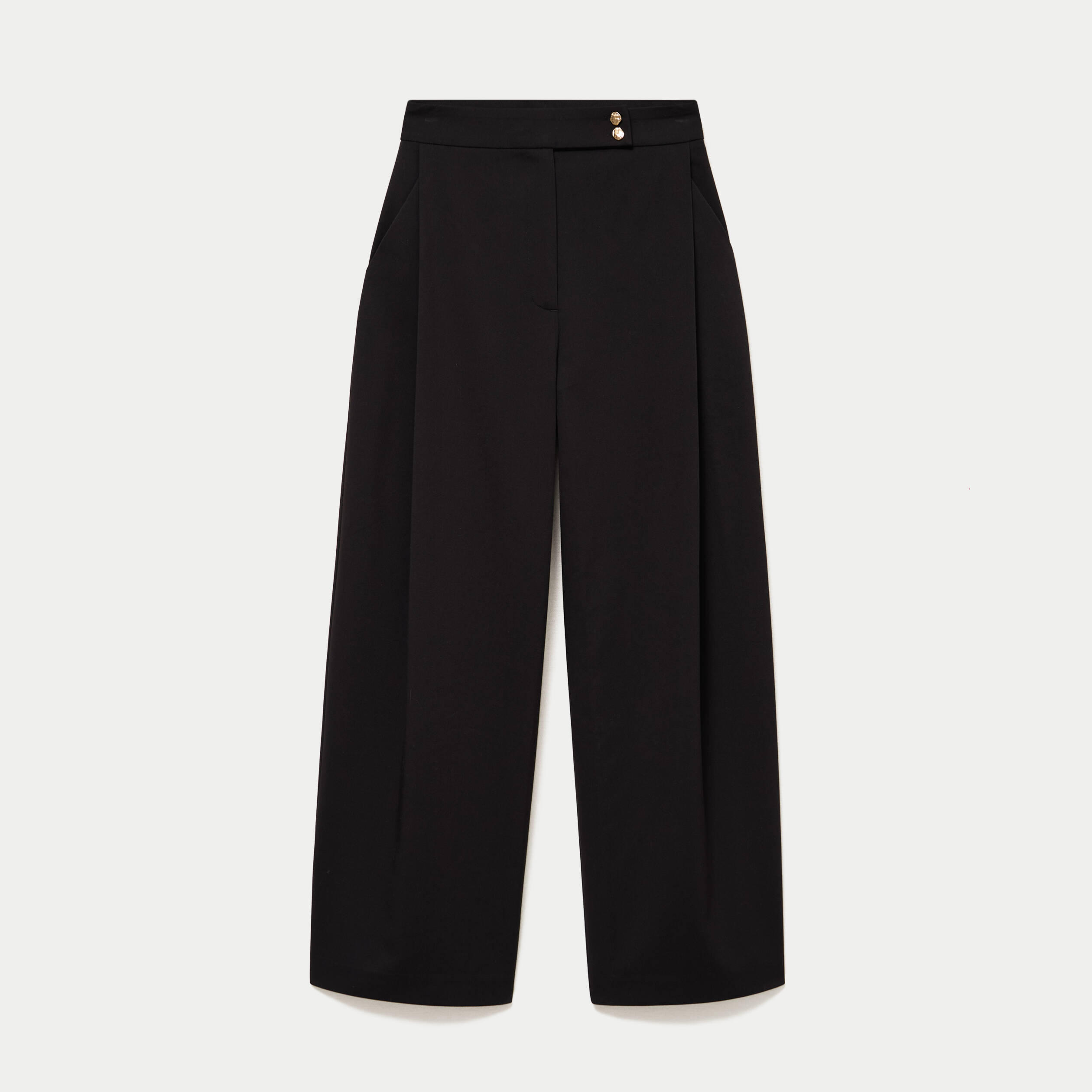 Pantalon bootcut ceinture taille haute noir femme