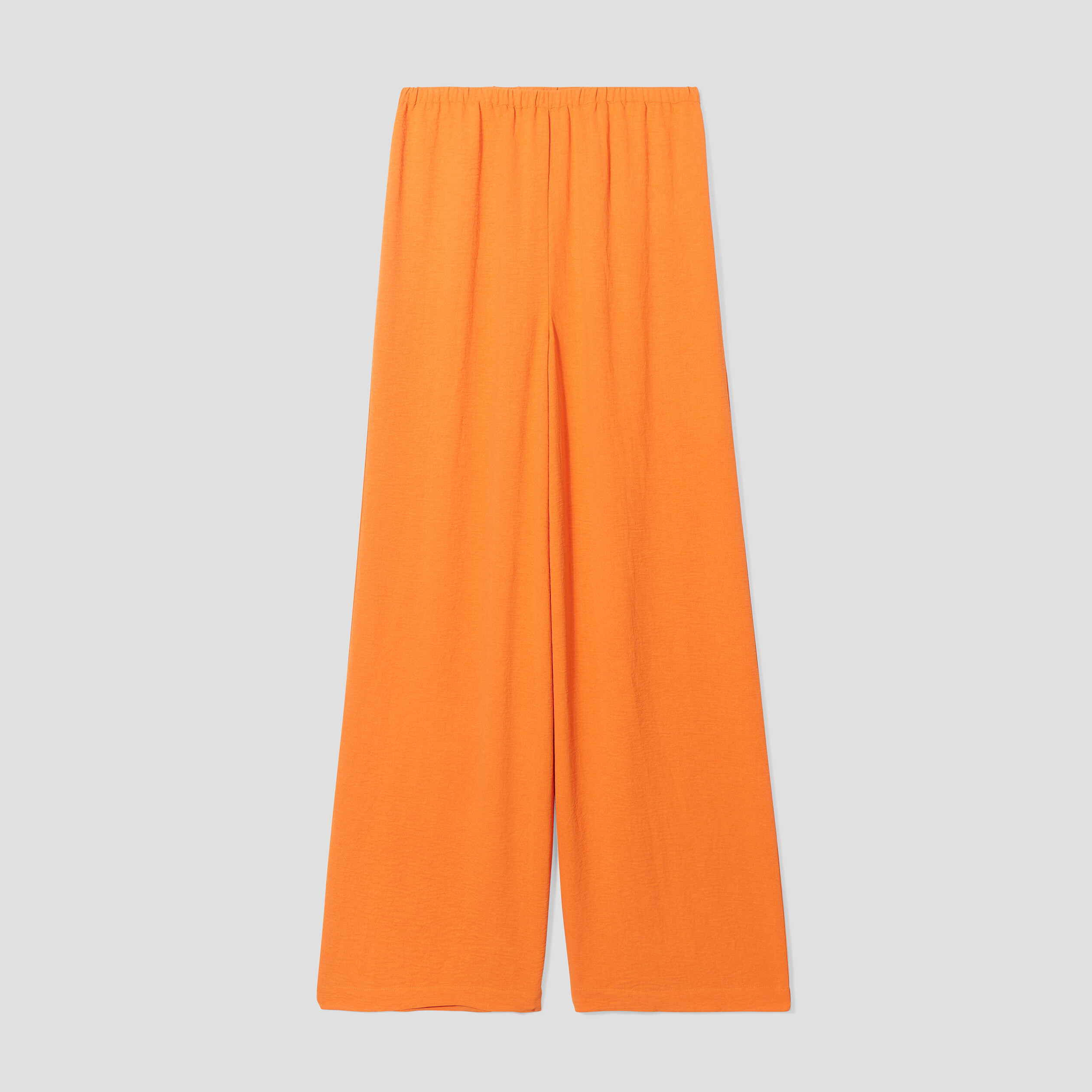 Pantalon jambe large fluide orange femme Vibs