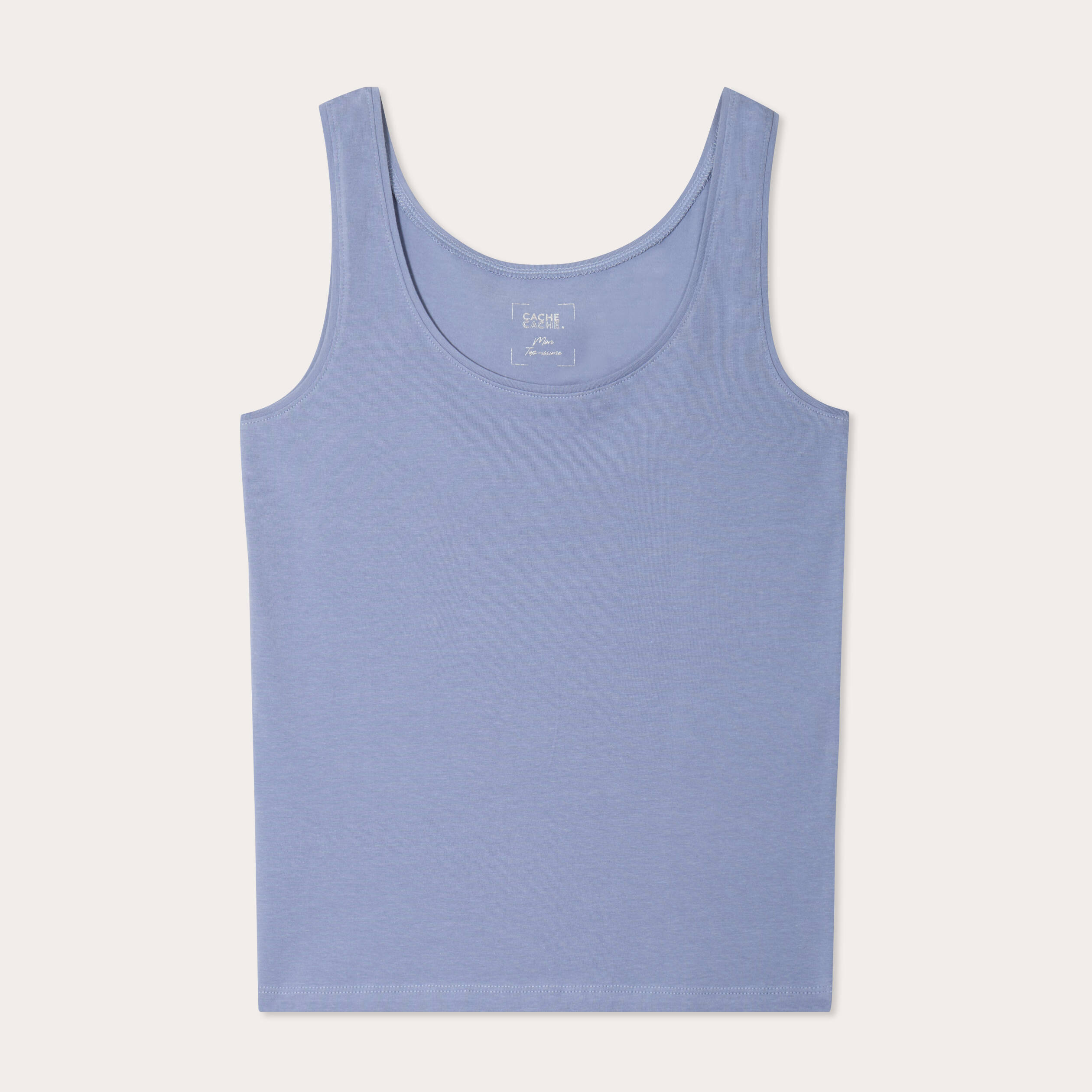 D&eacute;bardeur bretelles larges bleu gris femme
