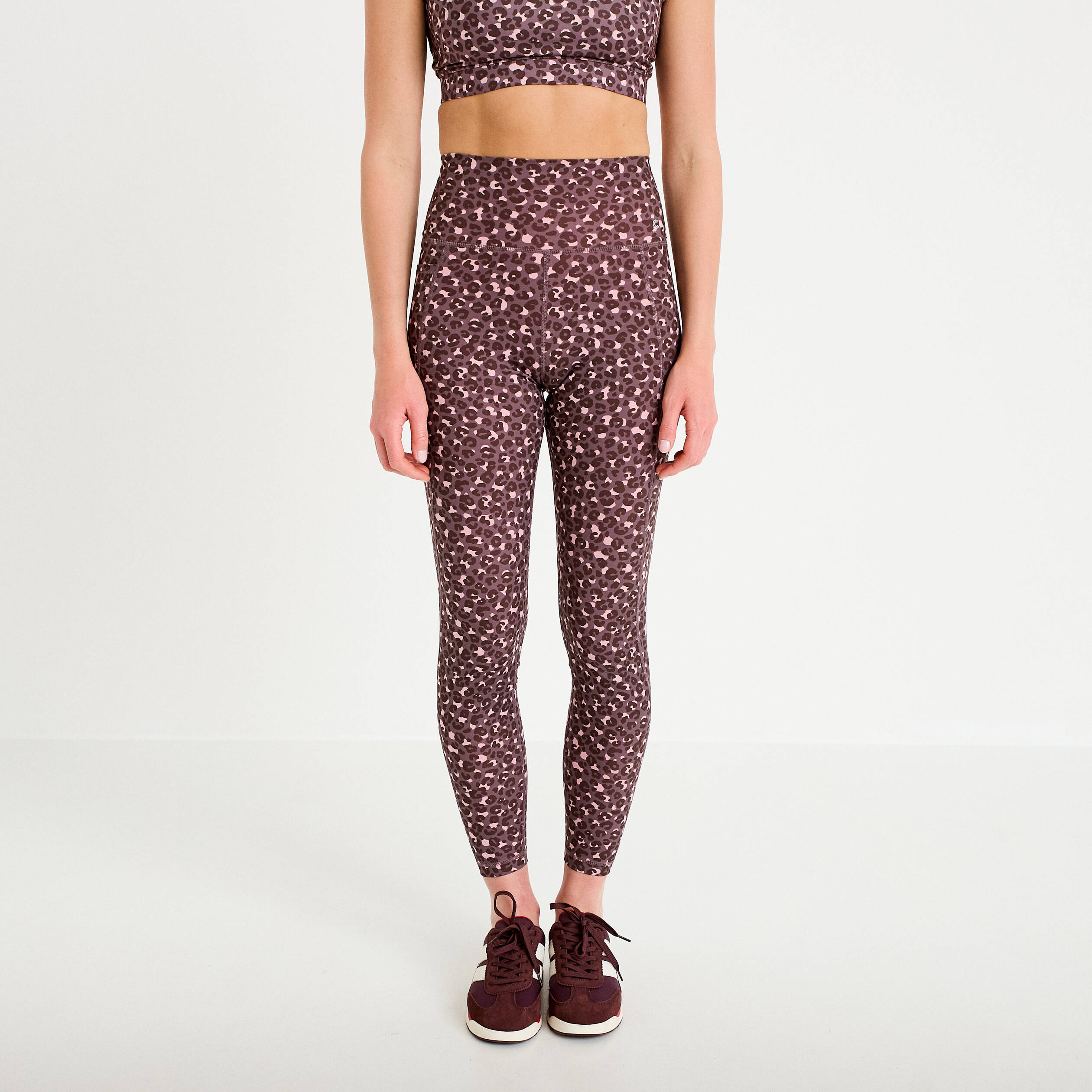 Leggings taille haute violet femme