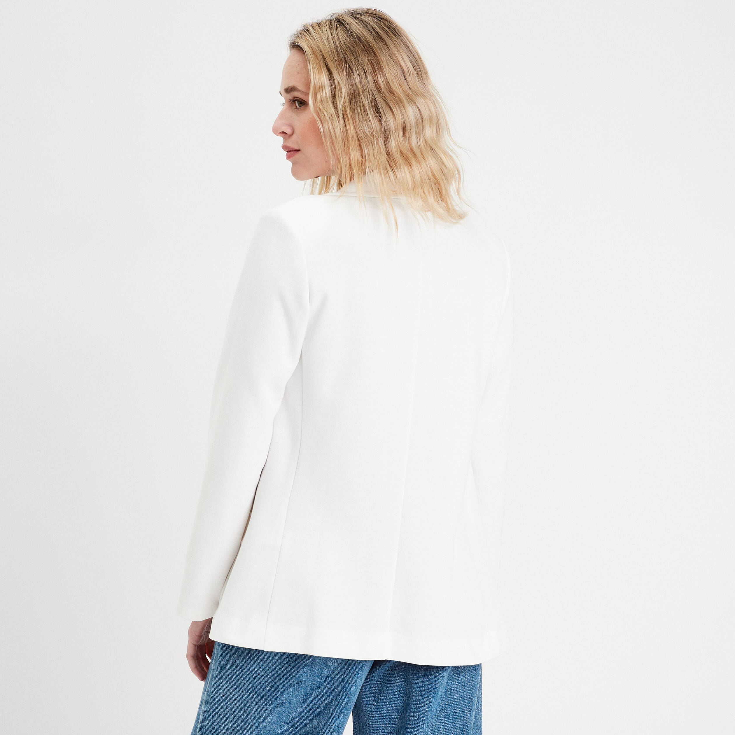 veste blazer cintree ecru femme Veste blazer cintrée ecru femme