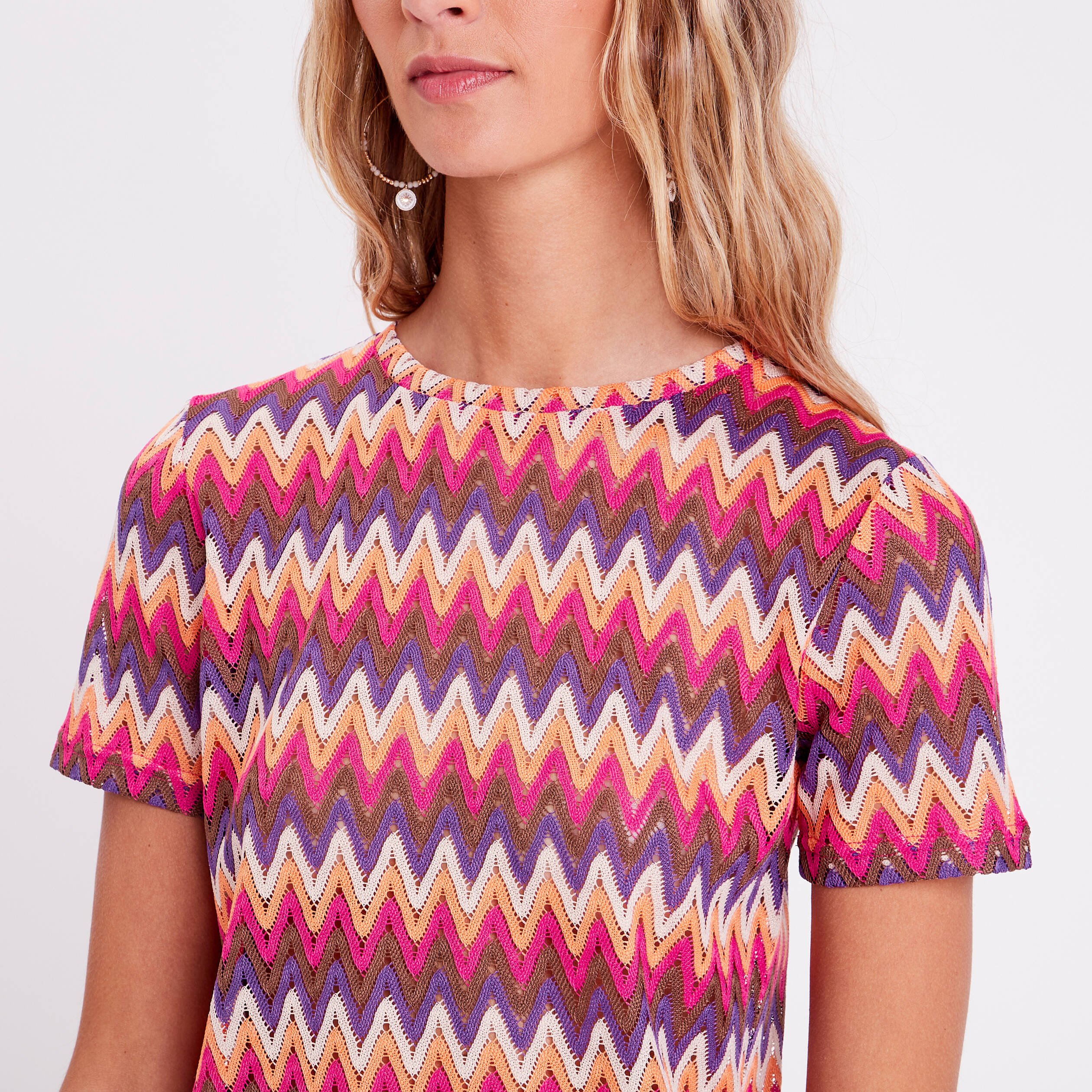 T-shirt manches courtes violet femme