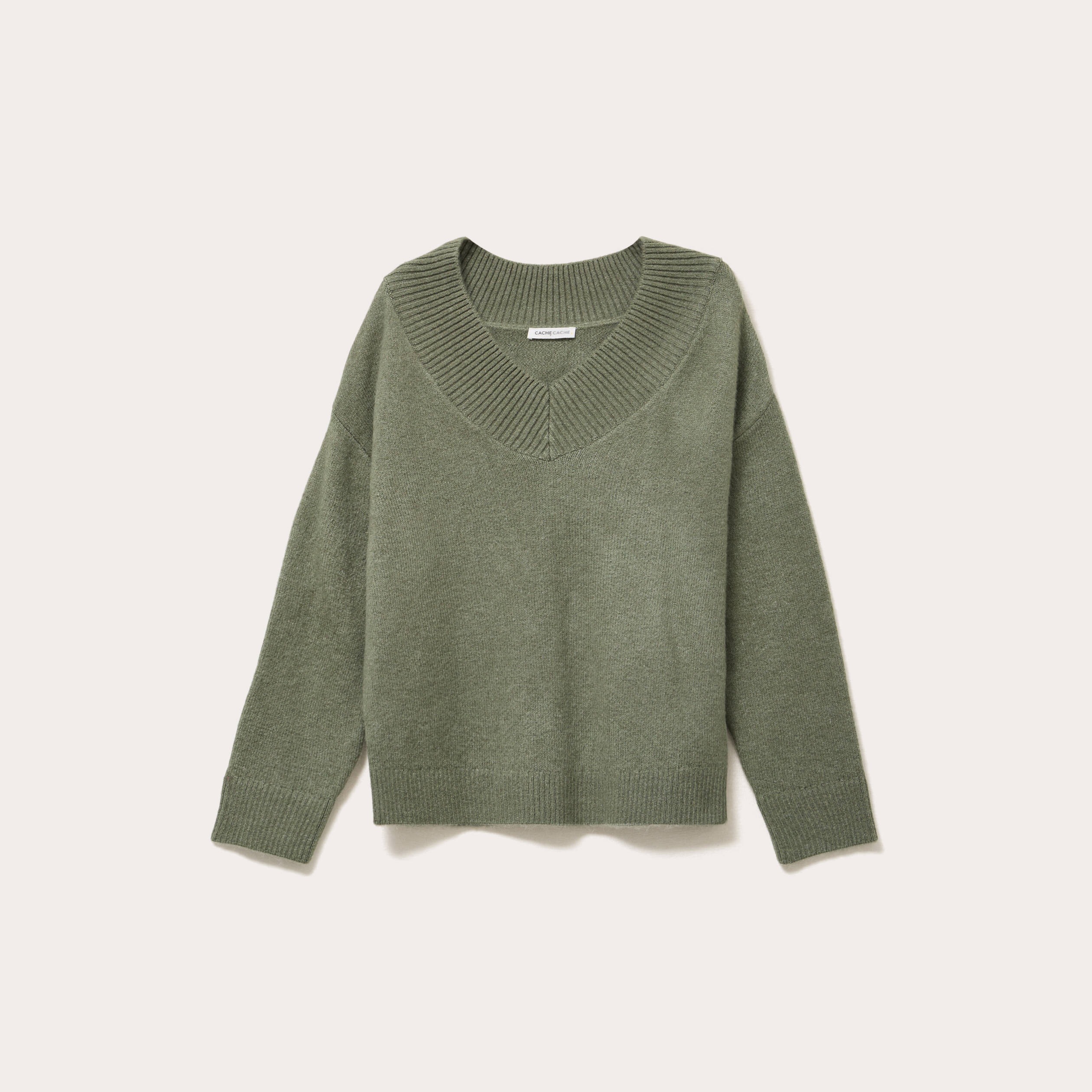 Sweater Pull Vert Laine Sweater Pull Vert Maje Maje Kelly Green