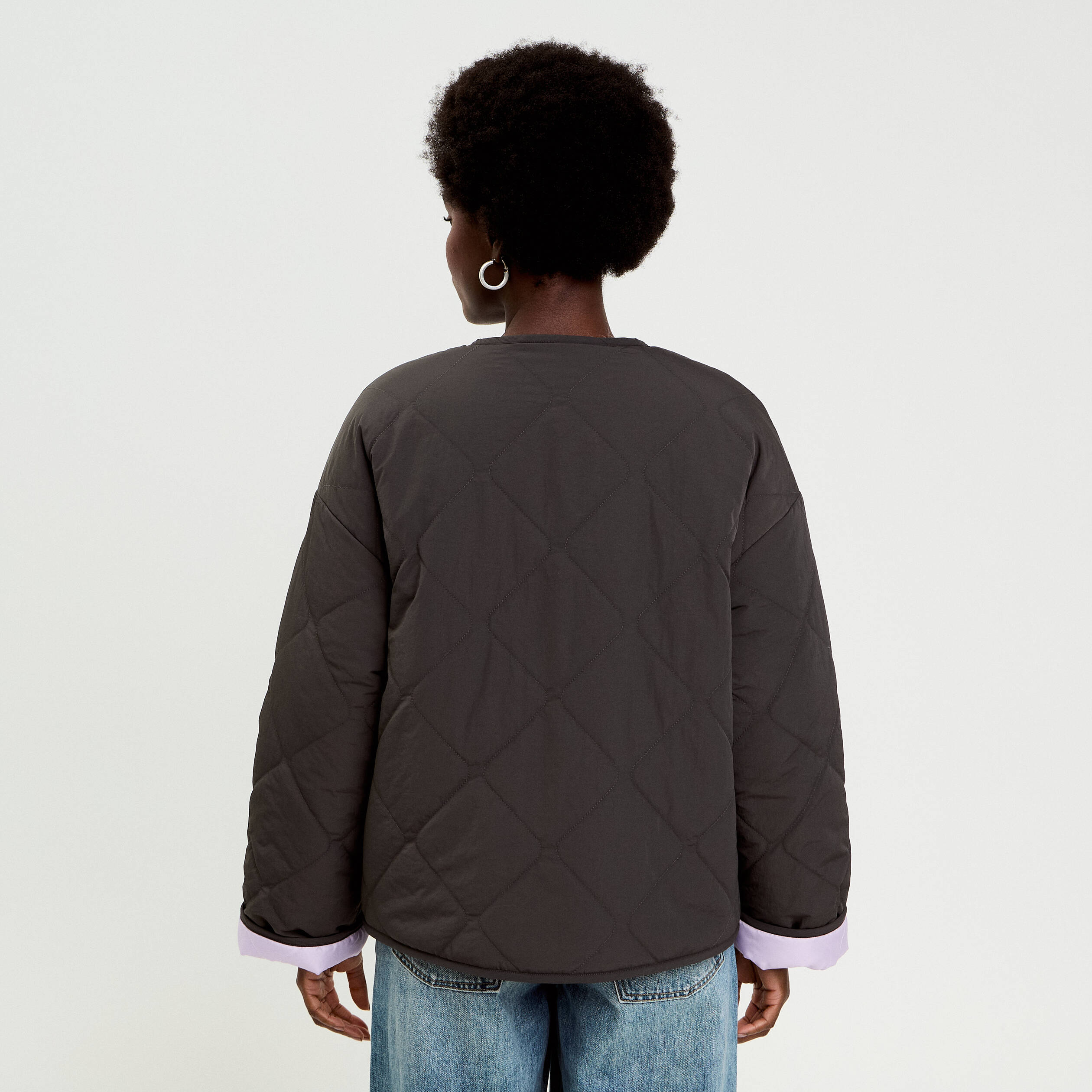 Veste matelass&eacute;e bleu marine femme