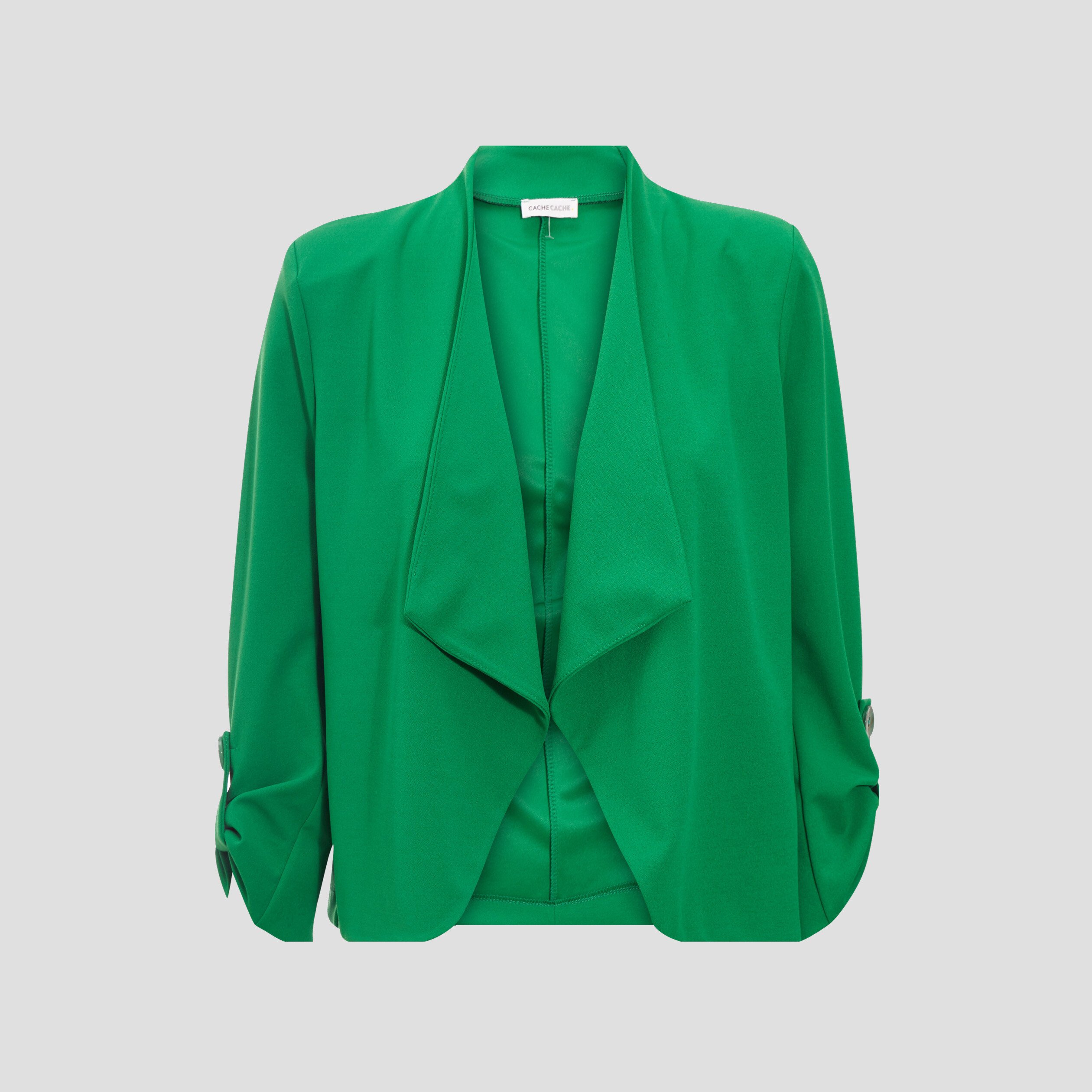 veste droite fluide vert femme Veste droite fluide vert femme