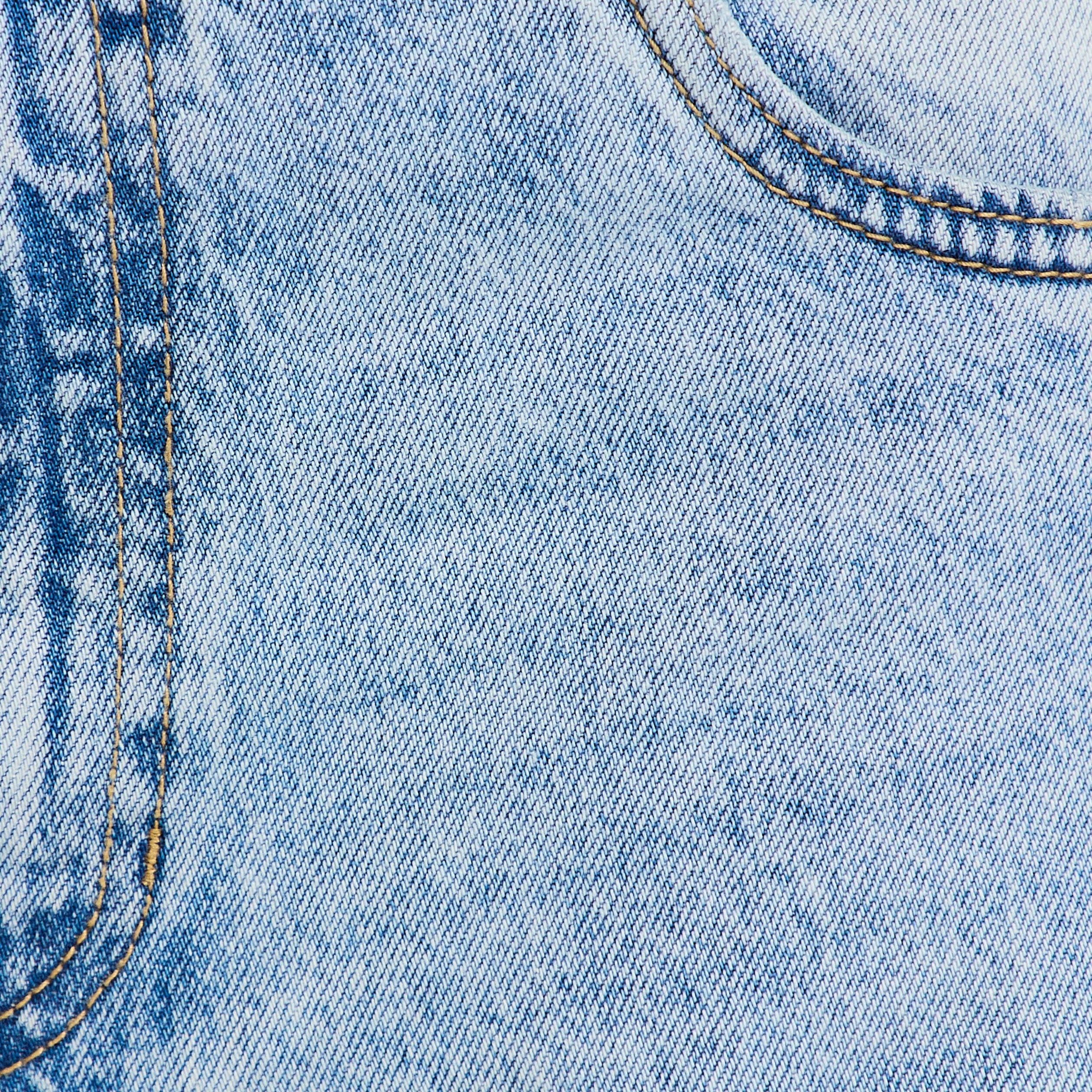 Jean barrel taille haute denim triple stone femme