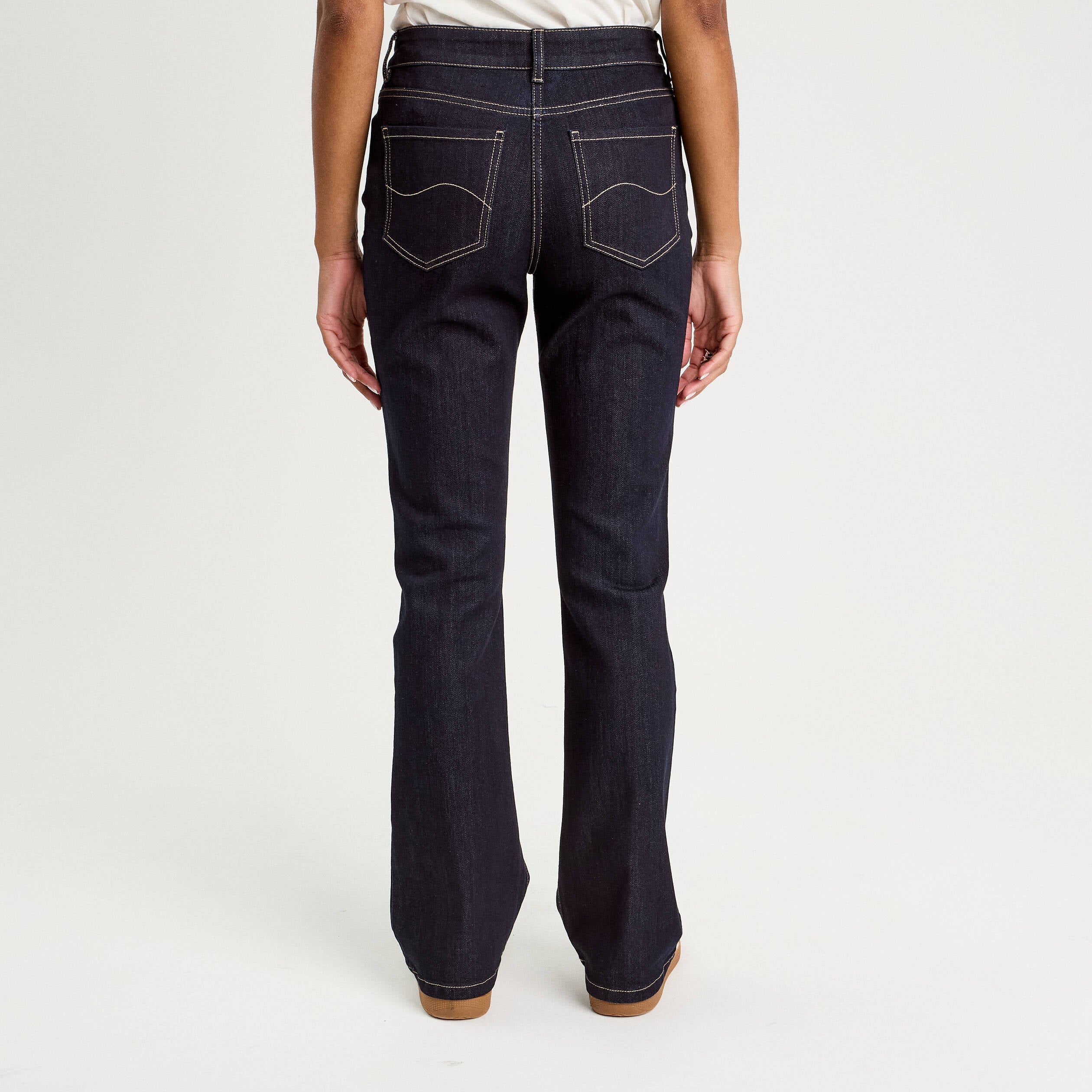 Jeans flare denim brut femme