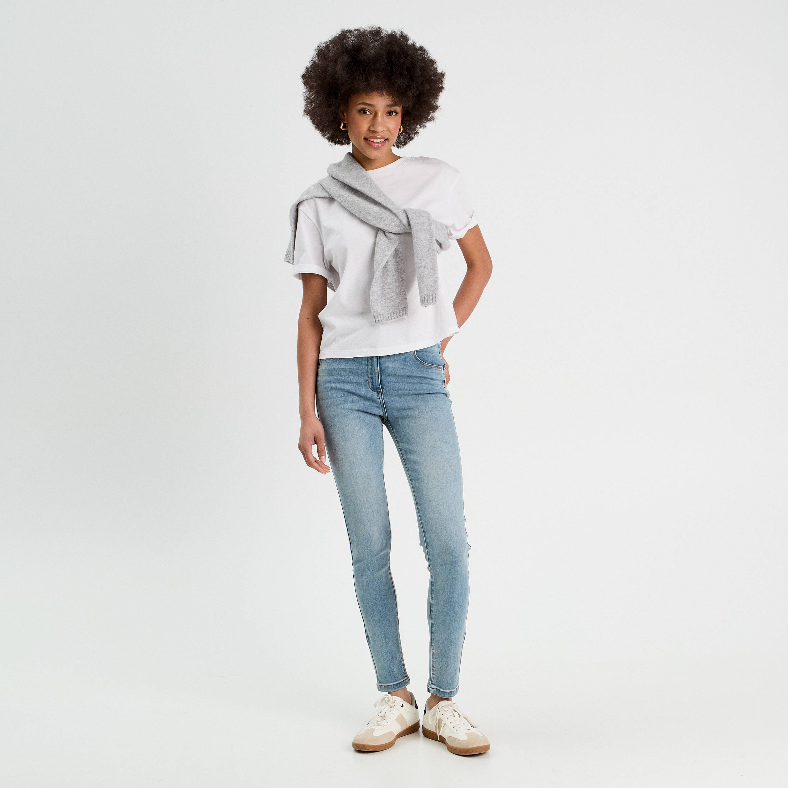 Jeans slim push-up denim double stone femme