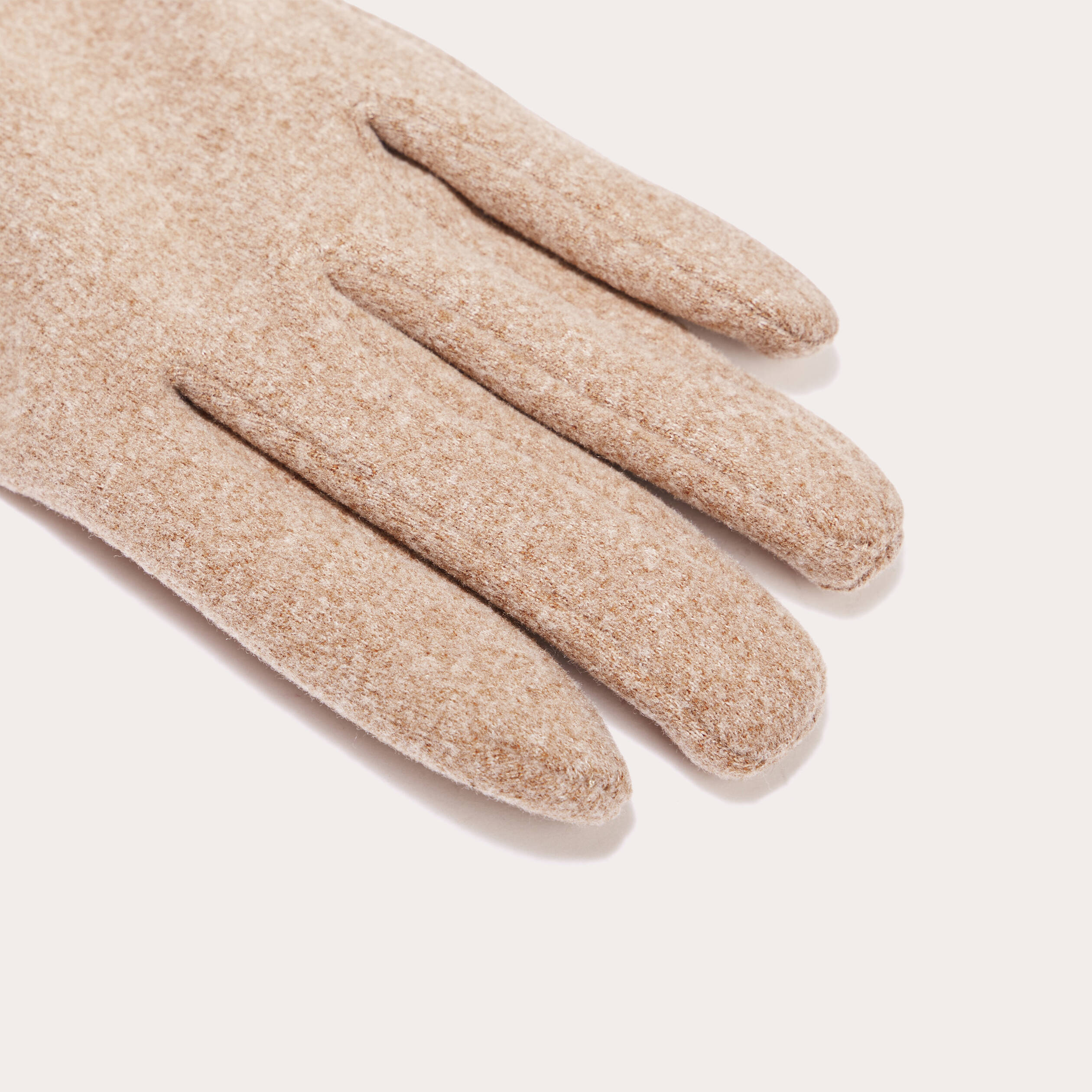 Gants avec boutons sable femme