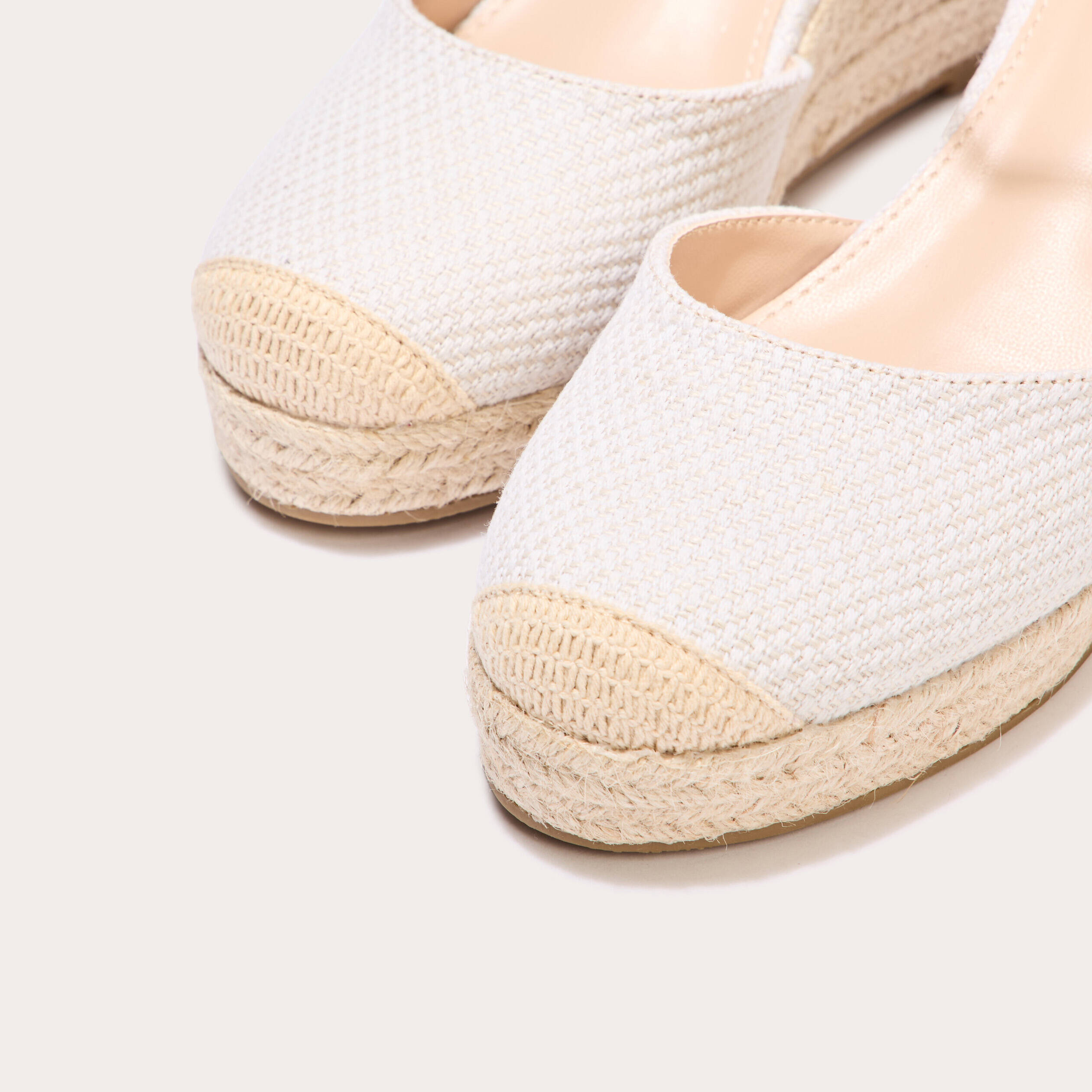 Espadrilles compens&eacute;es sable femme