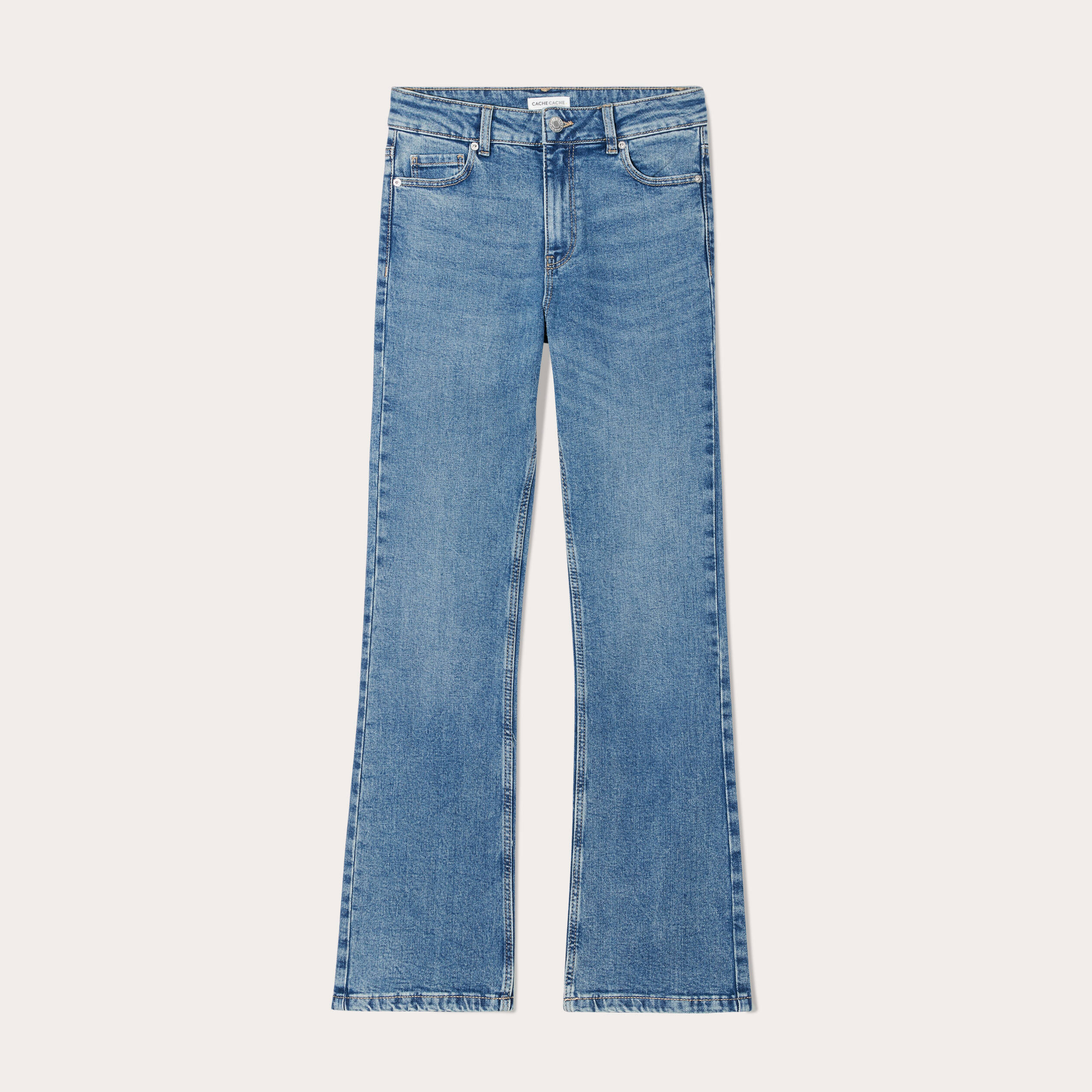 Jeans flare denim double stone femme