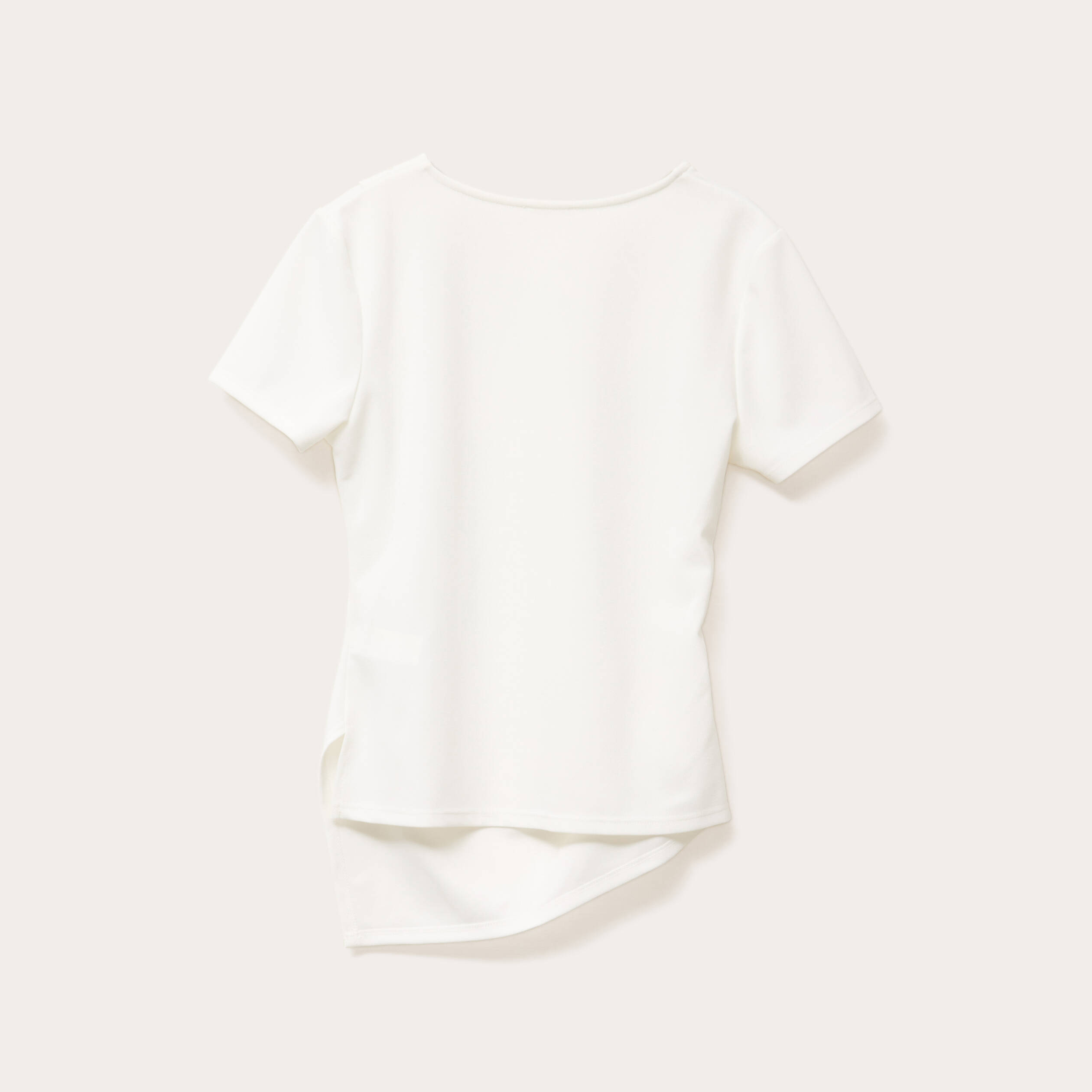 t shirt asymetrique ecru femme T-shirt asymétrique ecru femme