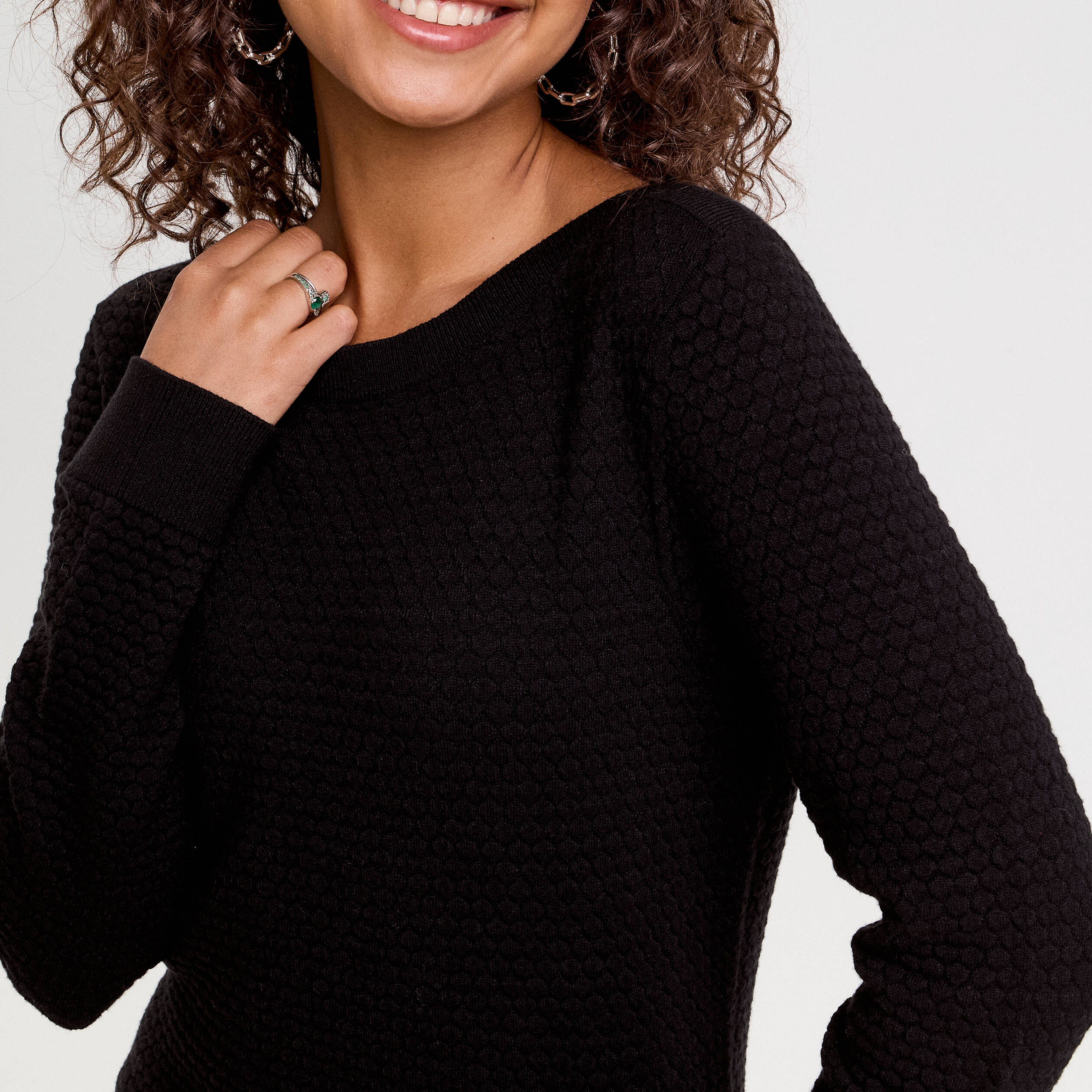 pull col bateau noir femme Pull col bateau noir femme