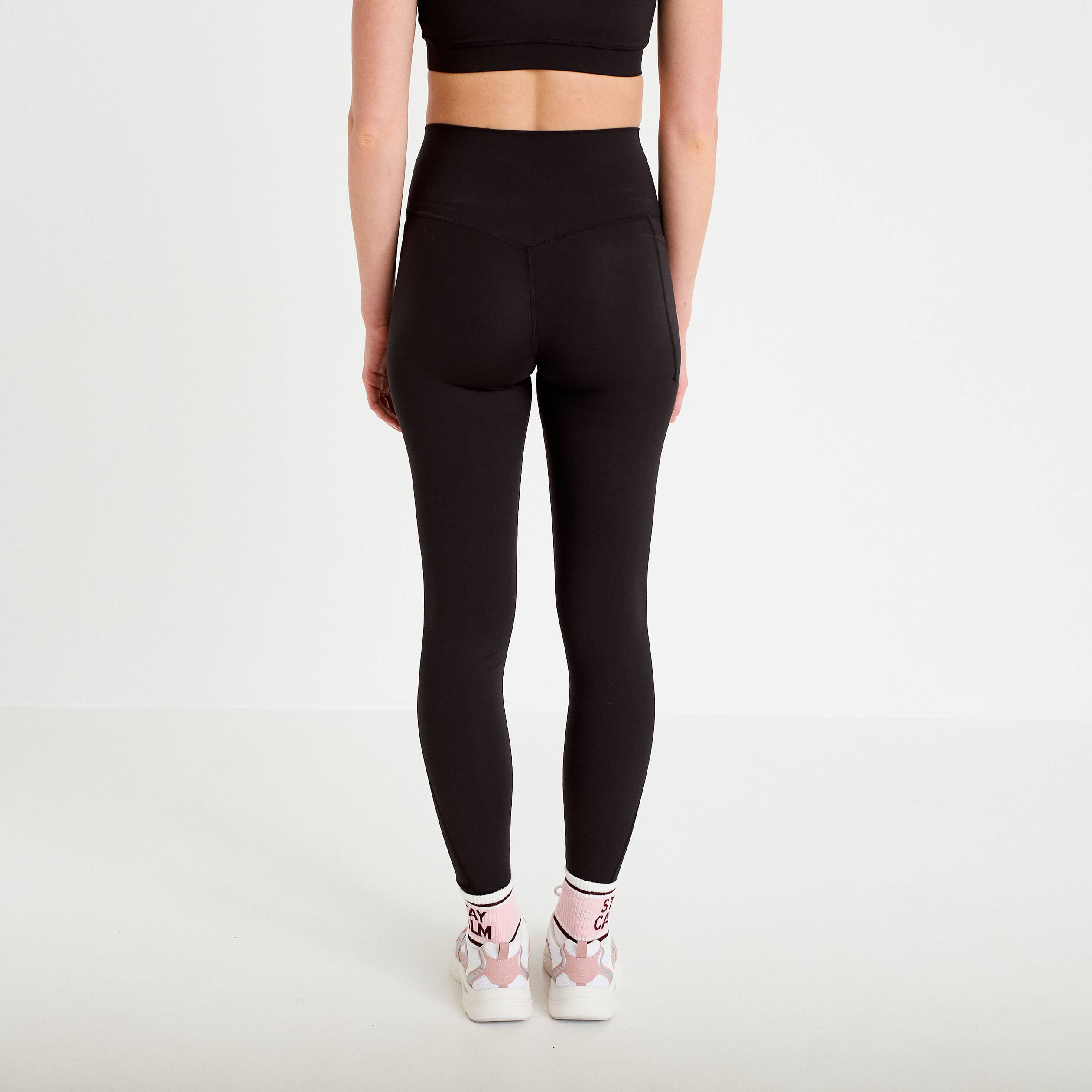 Leggings taille haute noir femme