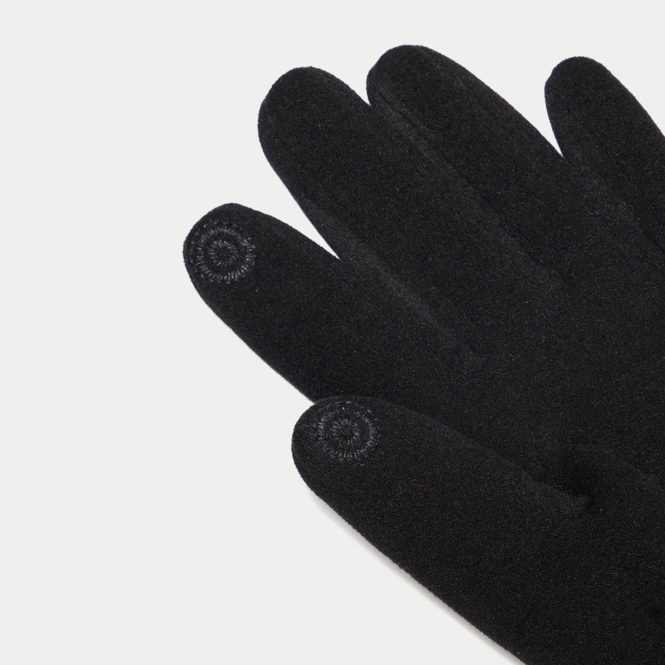 Gants avec boutons noir femme