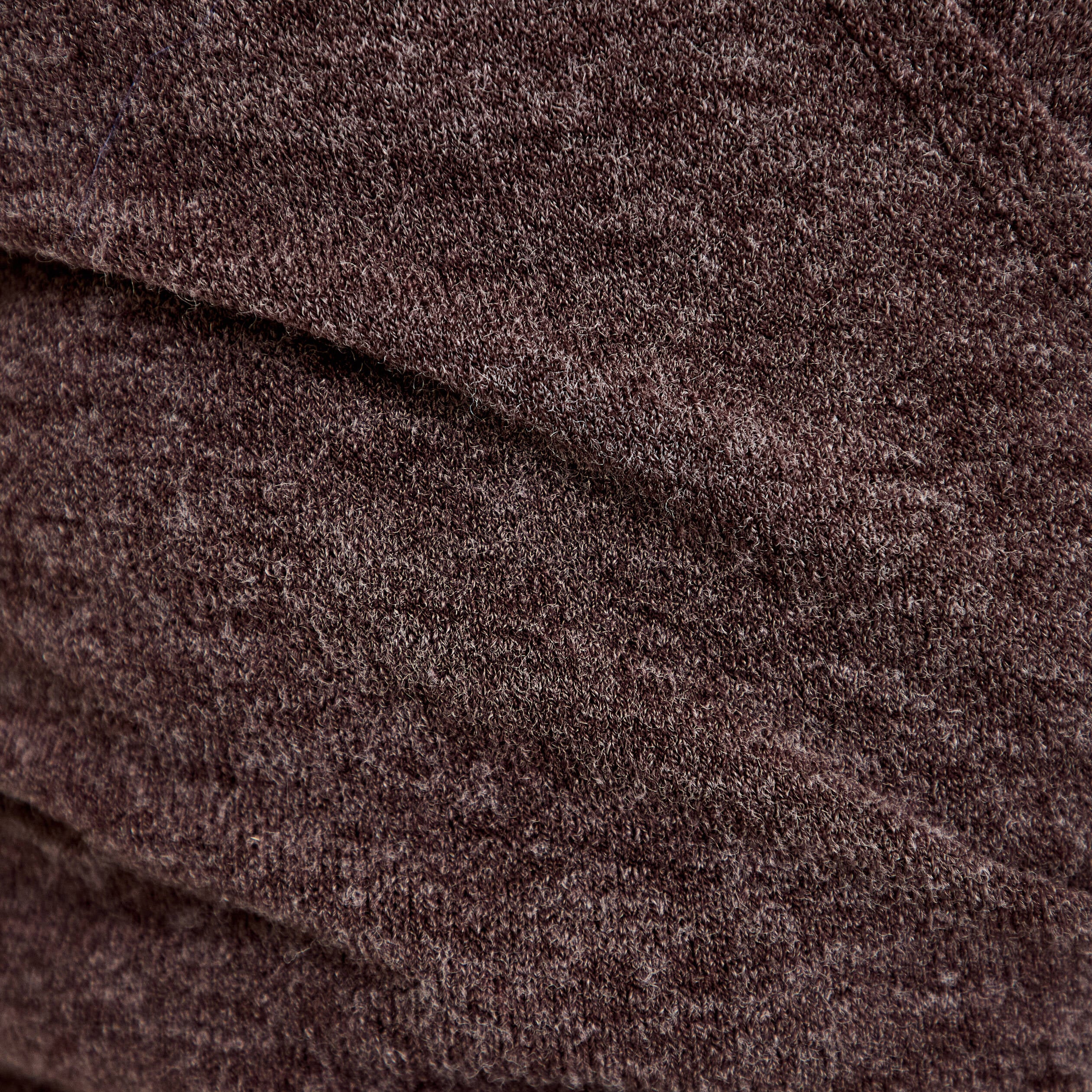 Cache-coeur droit manches longues marron clair femme