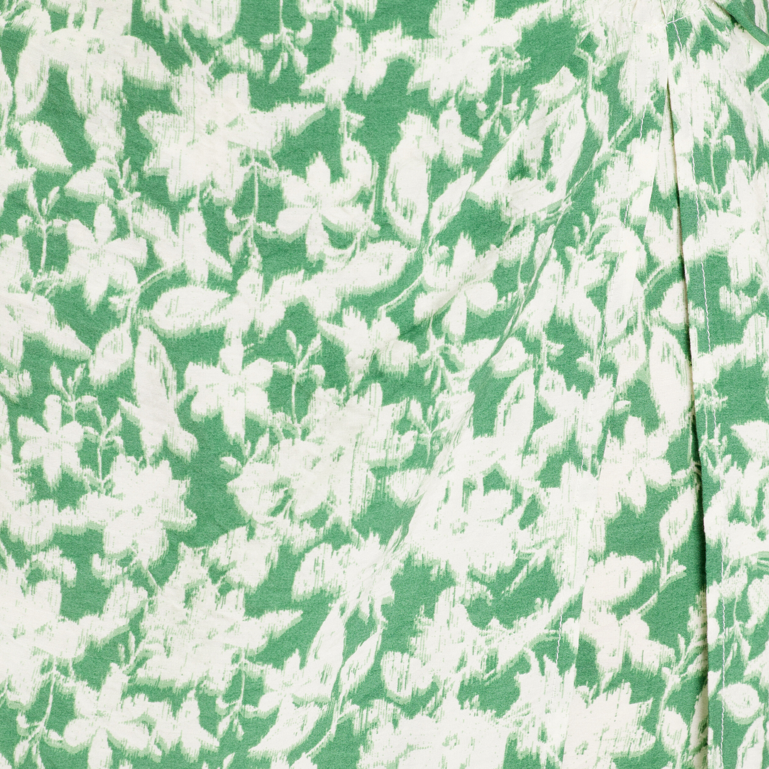 Jupe droite avec fente vert femme