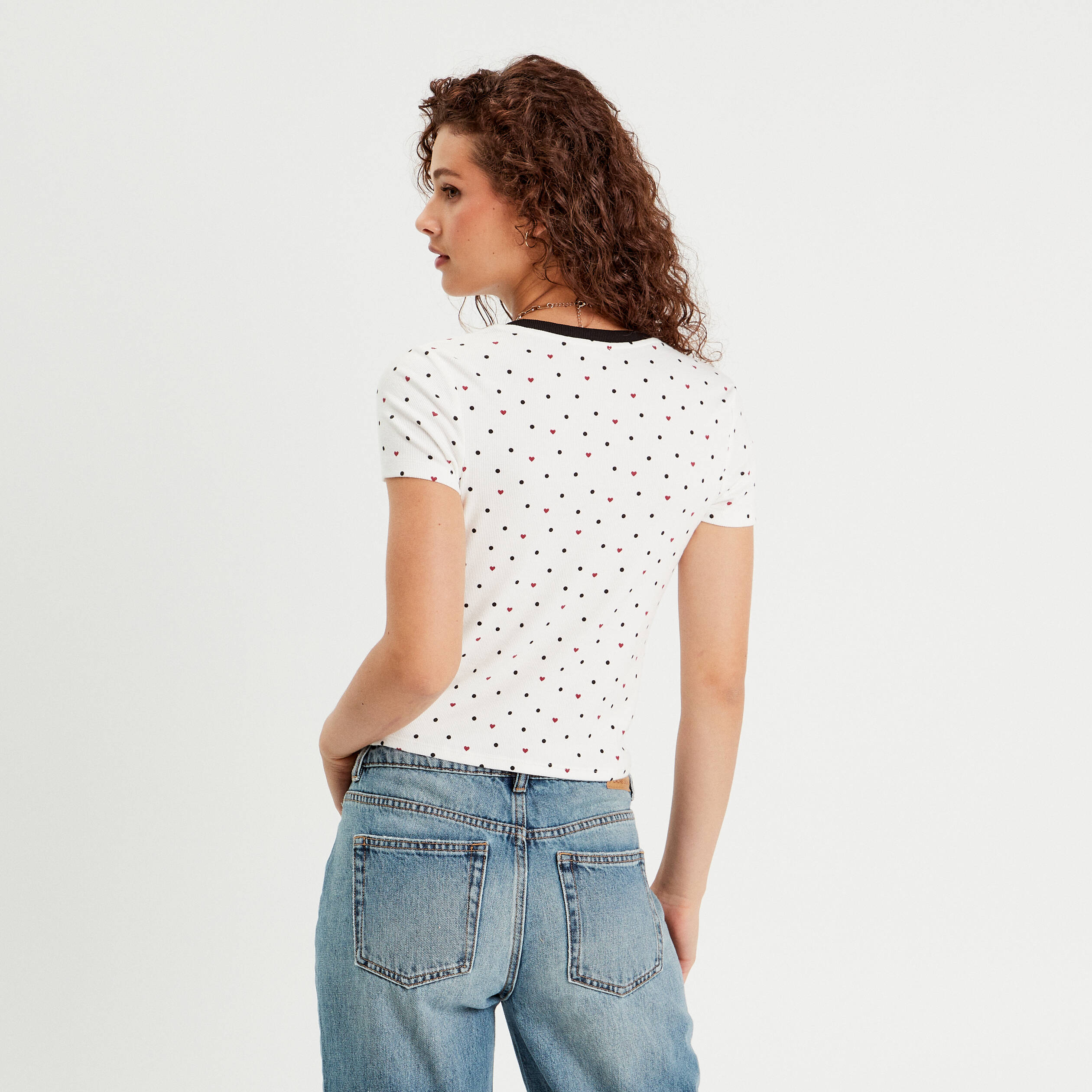t shirt ajuste manches courtes blanc femme T-shirt ajusté manches courtes blanc femme