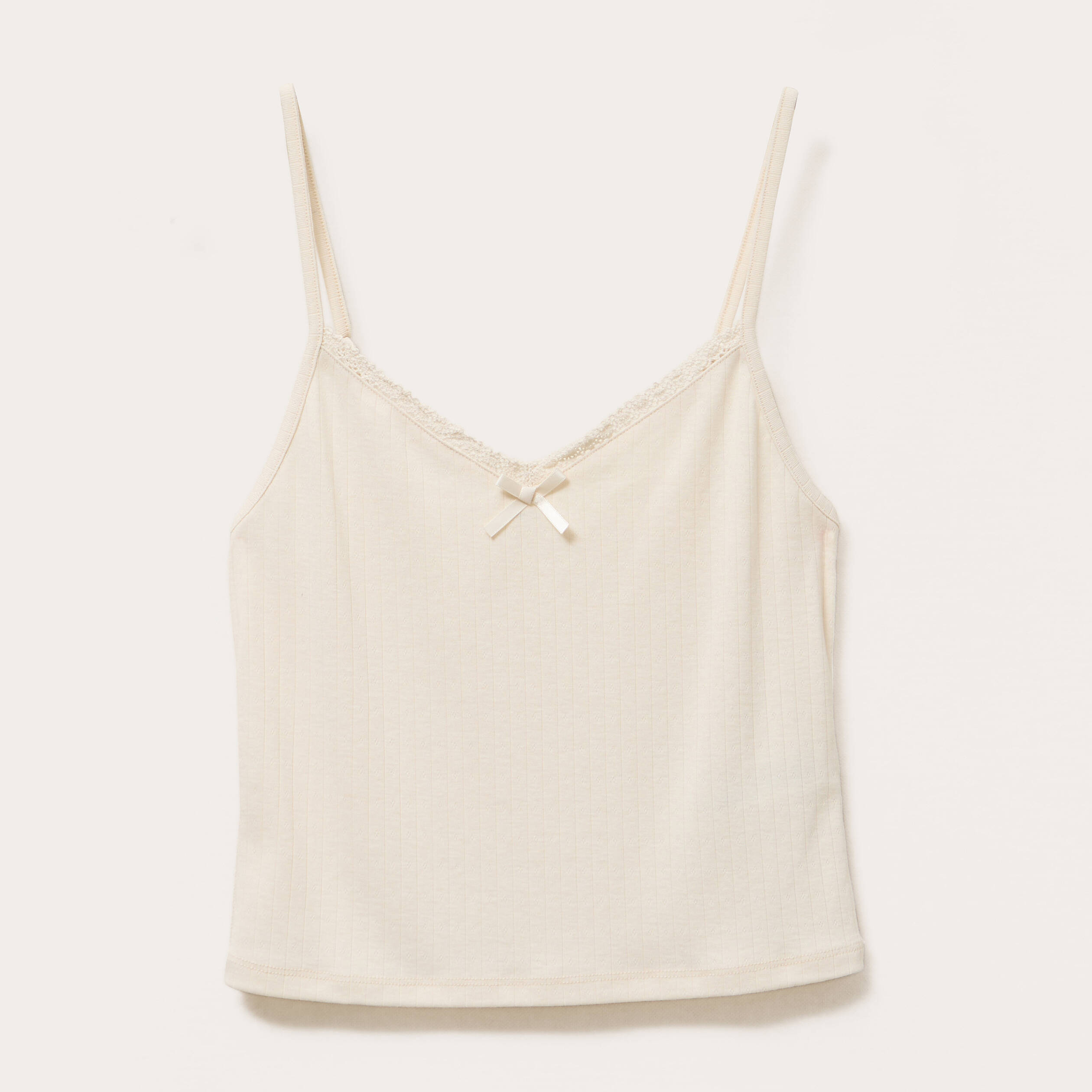 debardeur bretelles fines ecru femme Débardeur bretelles fines ecru femme