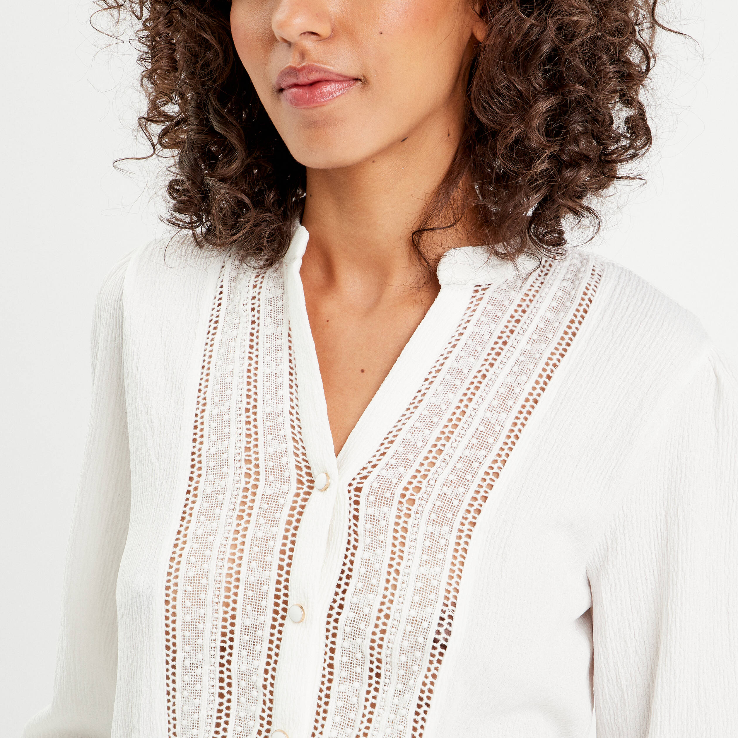 blouse manches longues ecru femme Blouse manches longues ecru femme