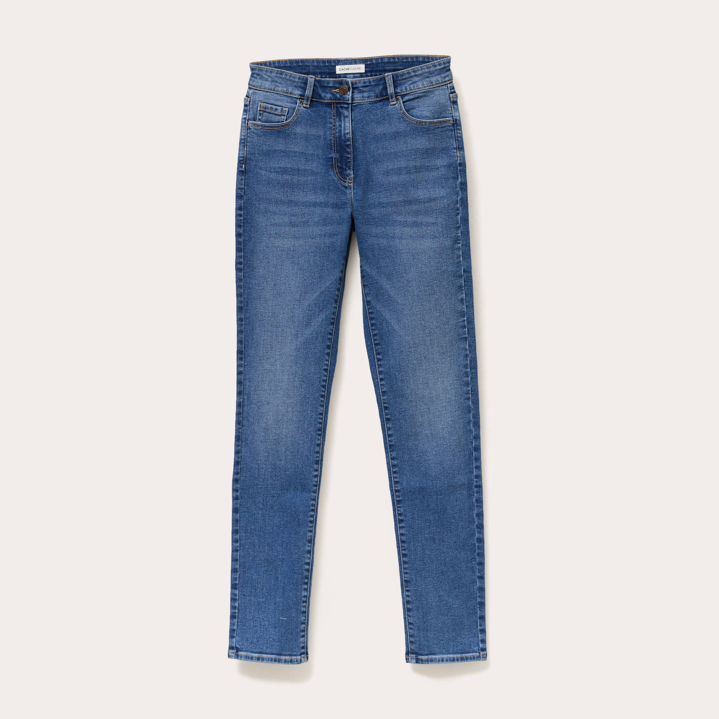 jeans slim 5 poches denim stone femme Jeans slim 5 poches denim stone femme