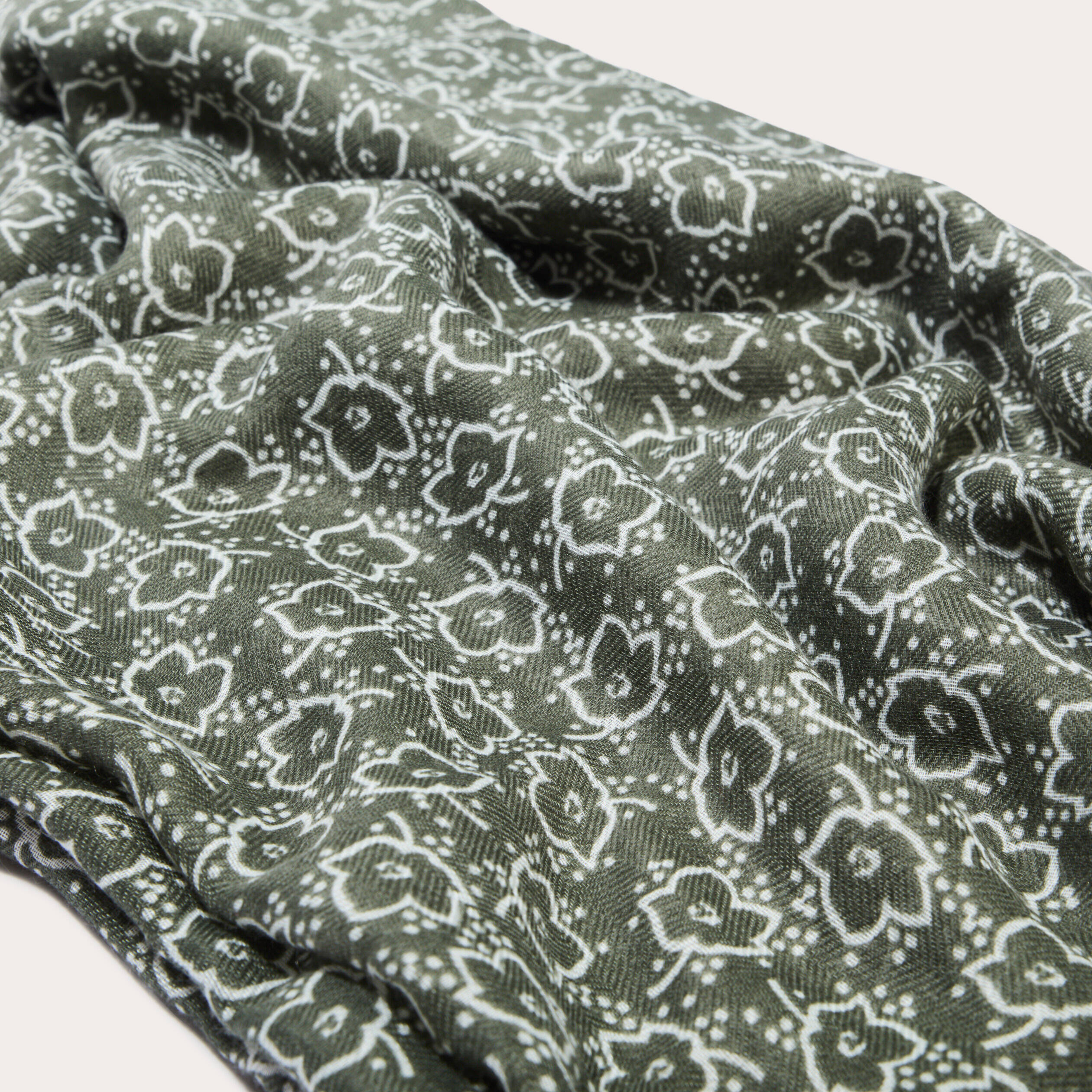 Foulard vert kaki femme