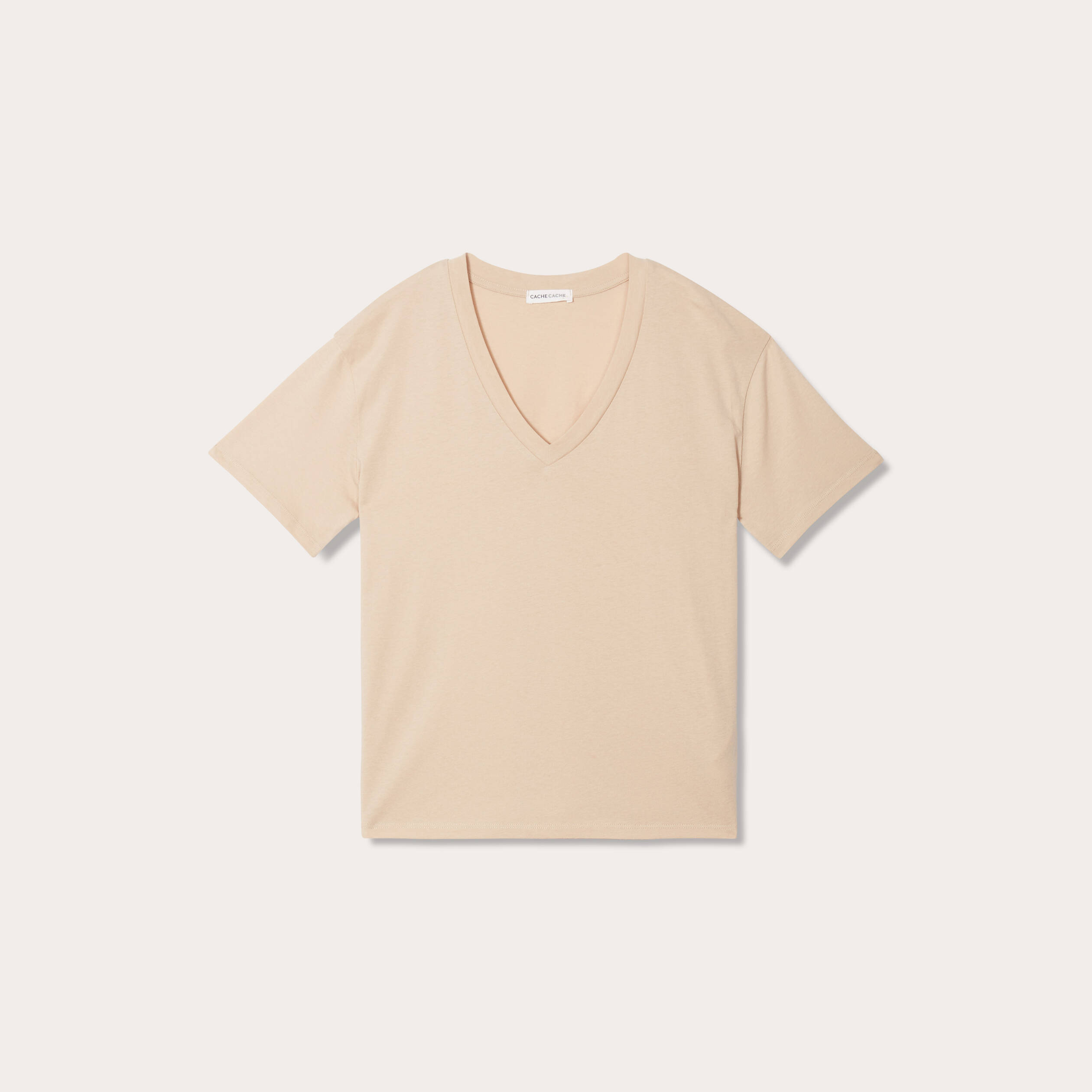 t shirt manches courtes sable femme T-shirt manches courtes sable femme