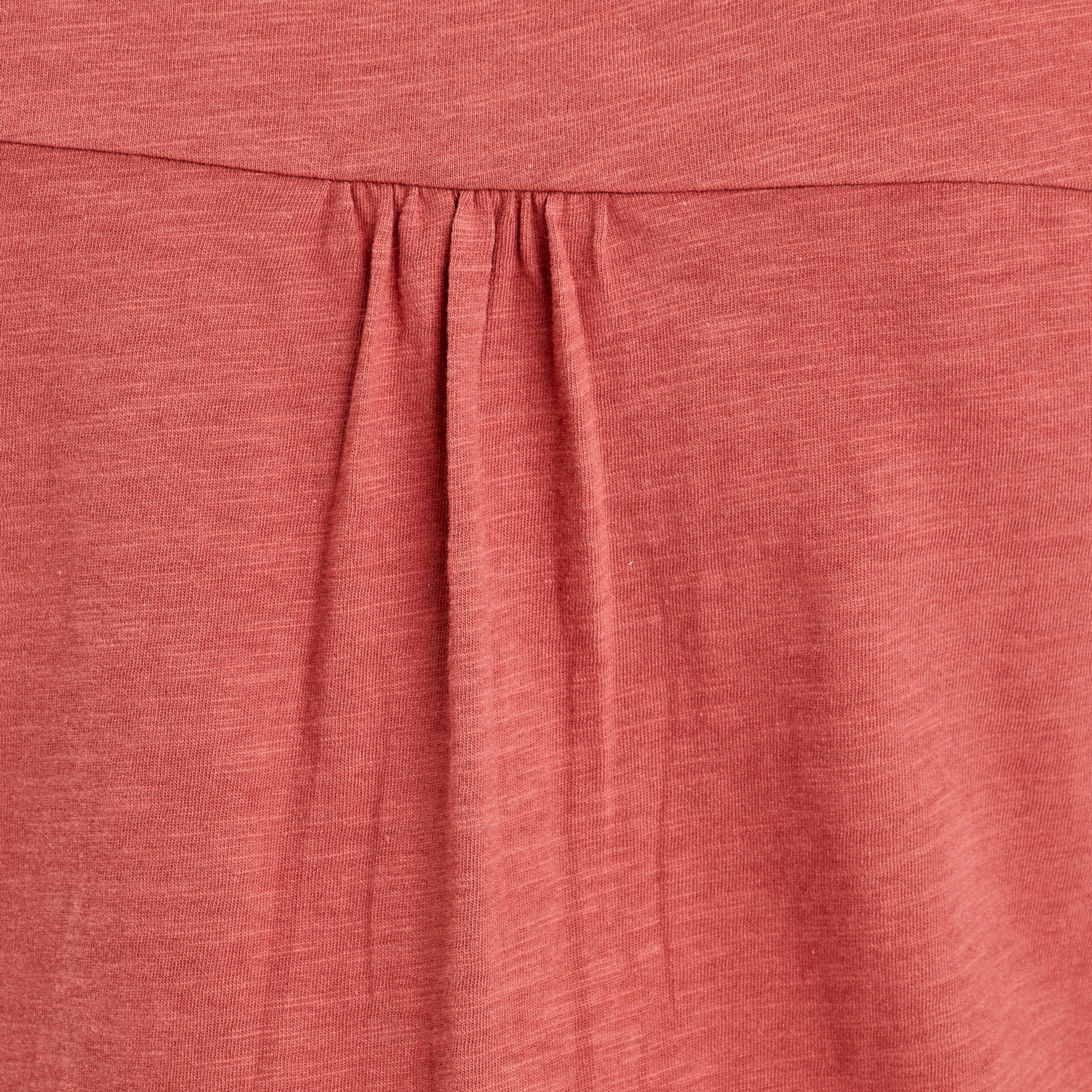 T-shirt boutonn&eacute; sur le devant vieux rose femme