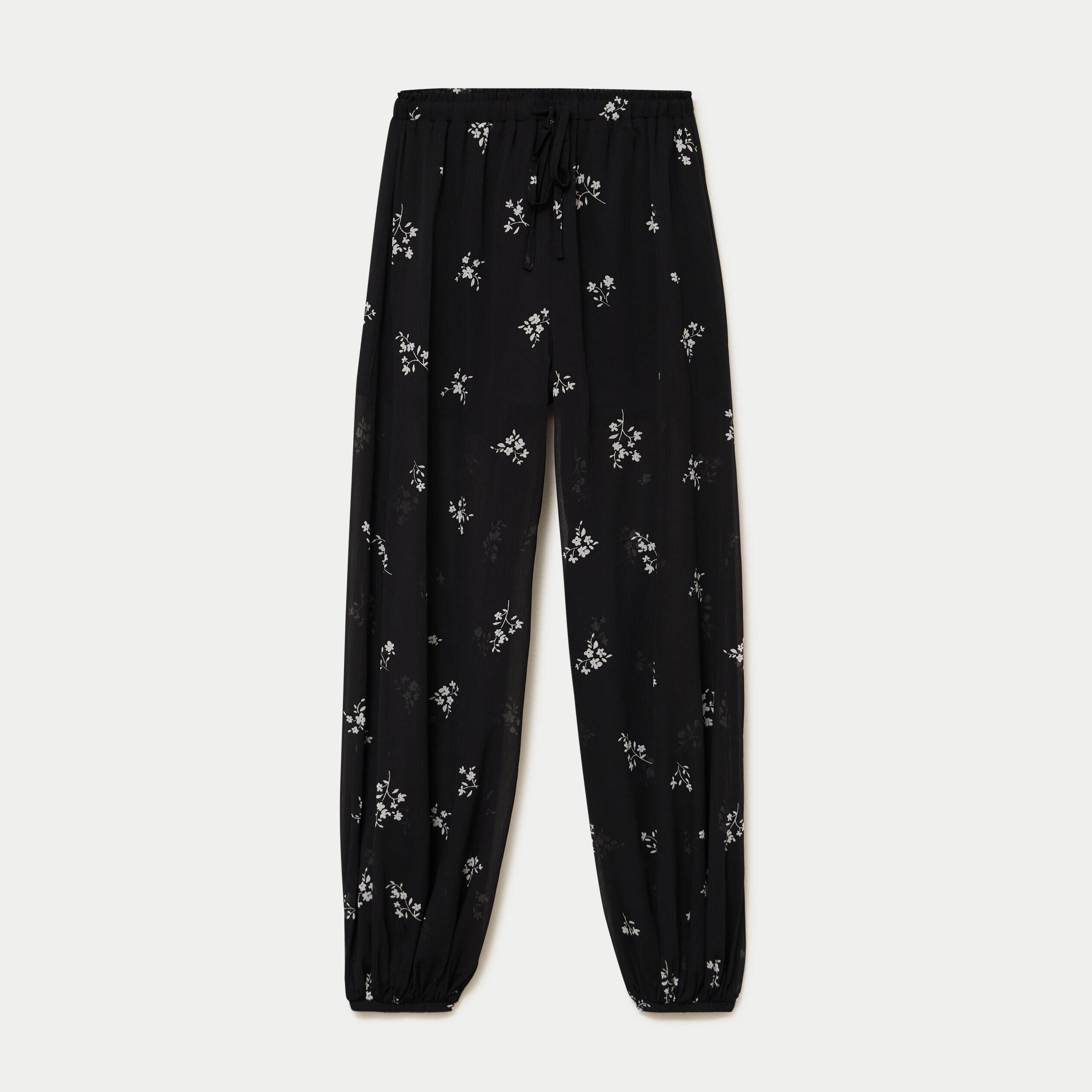 Pantalon bouffant taille standard noir femme