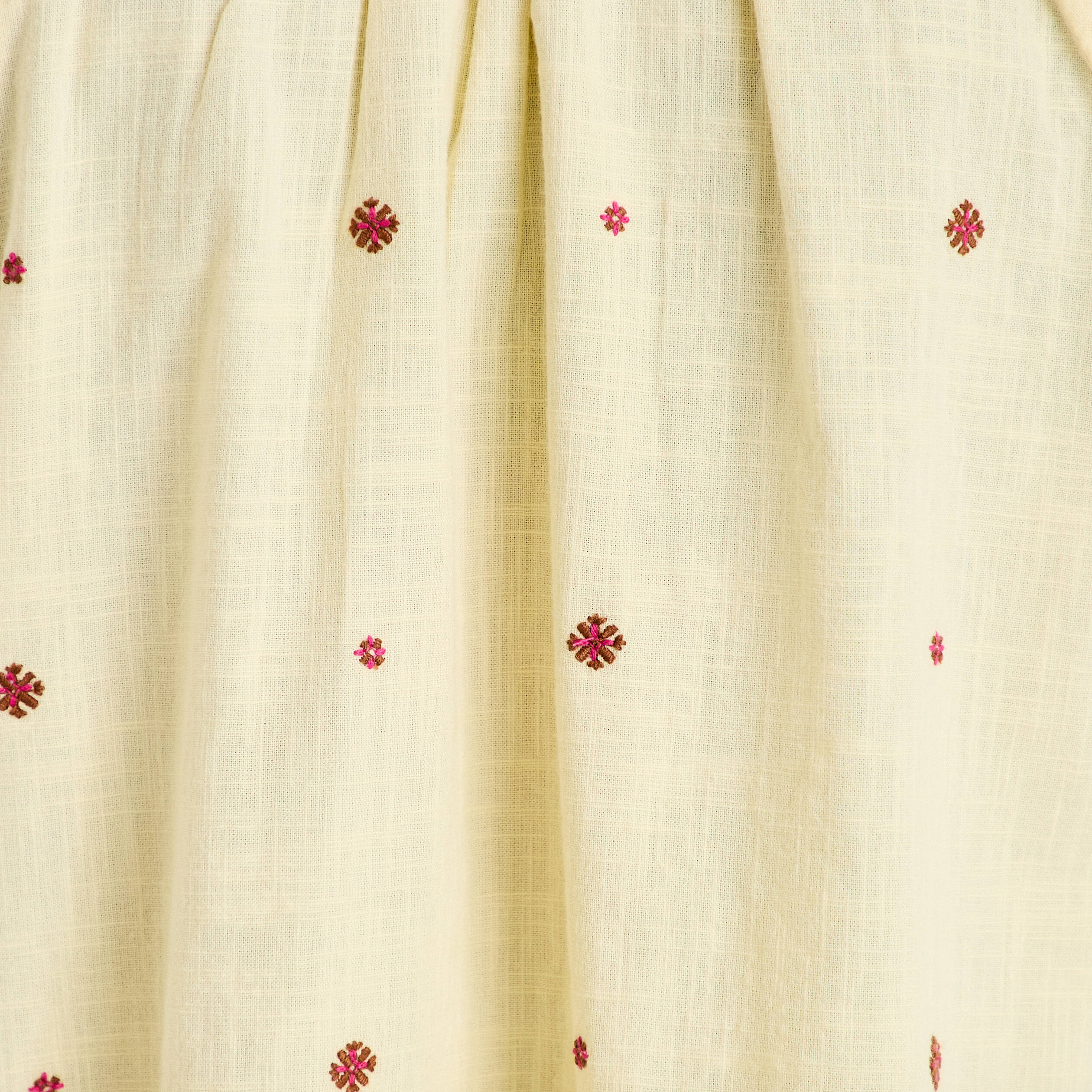 Blouse ample col tunisien manches 3/4 jaune pastel femme