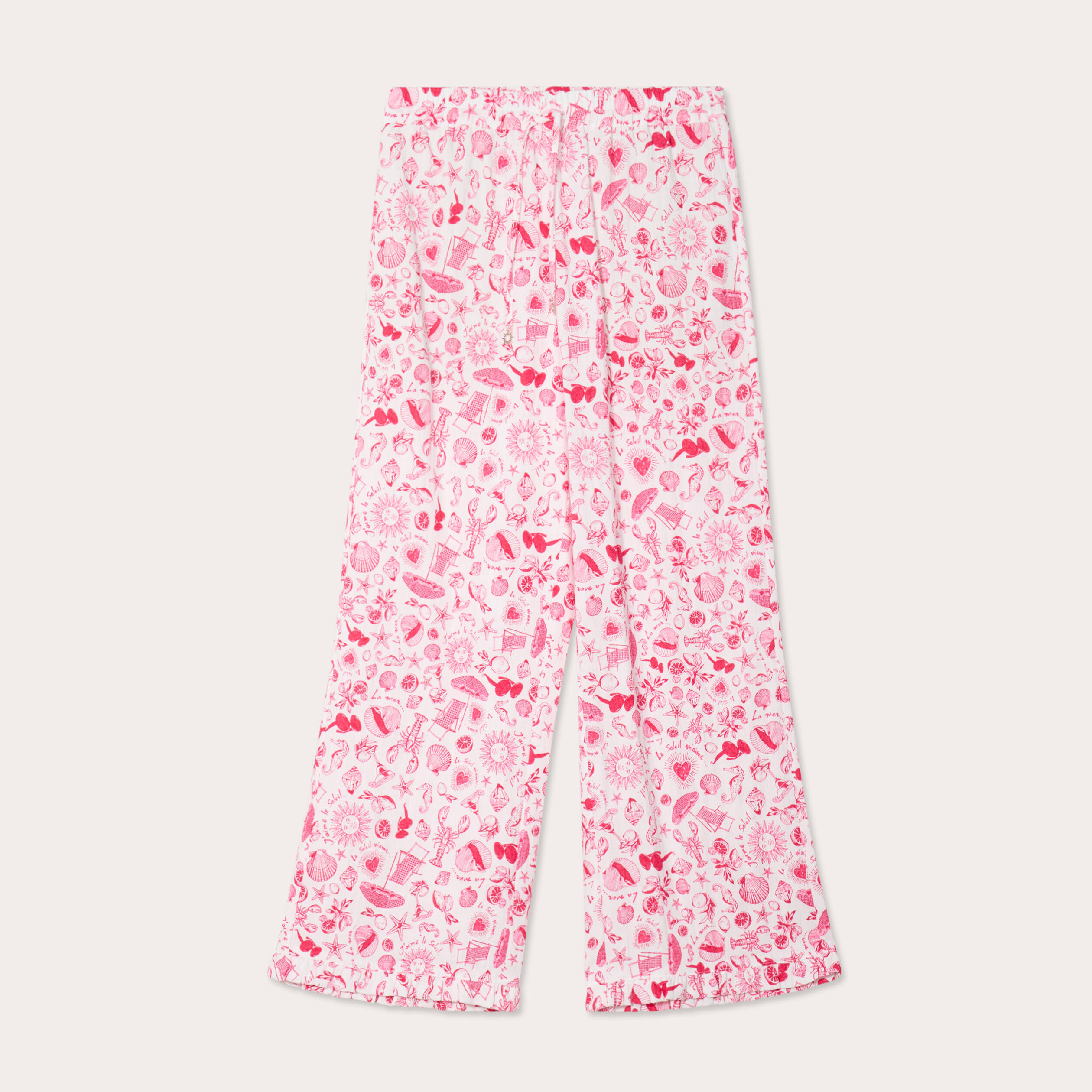 pantalon large rose fushia femme Pantalon large rose fushia femme