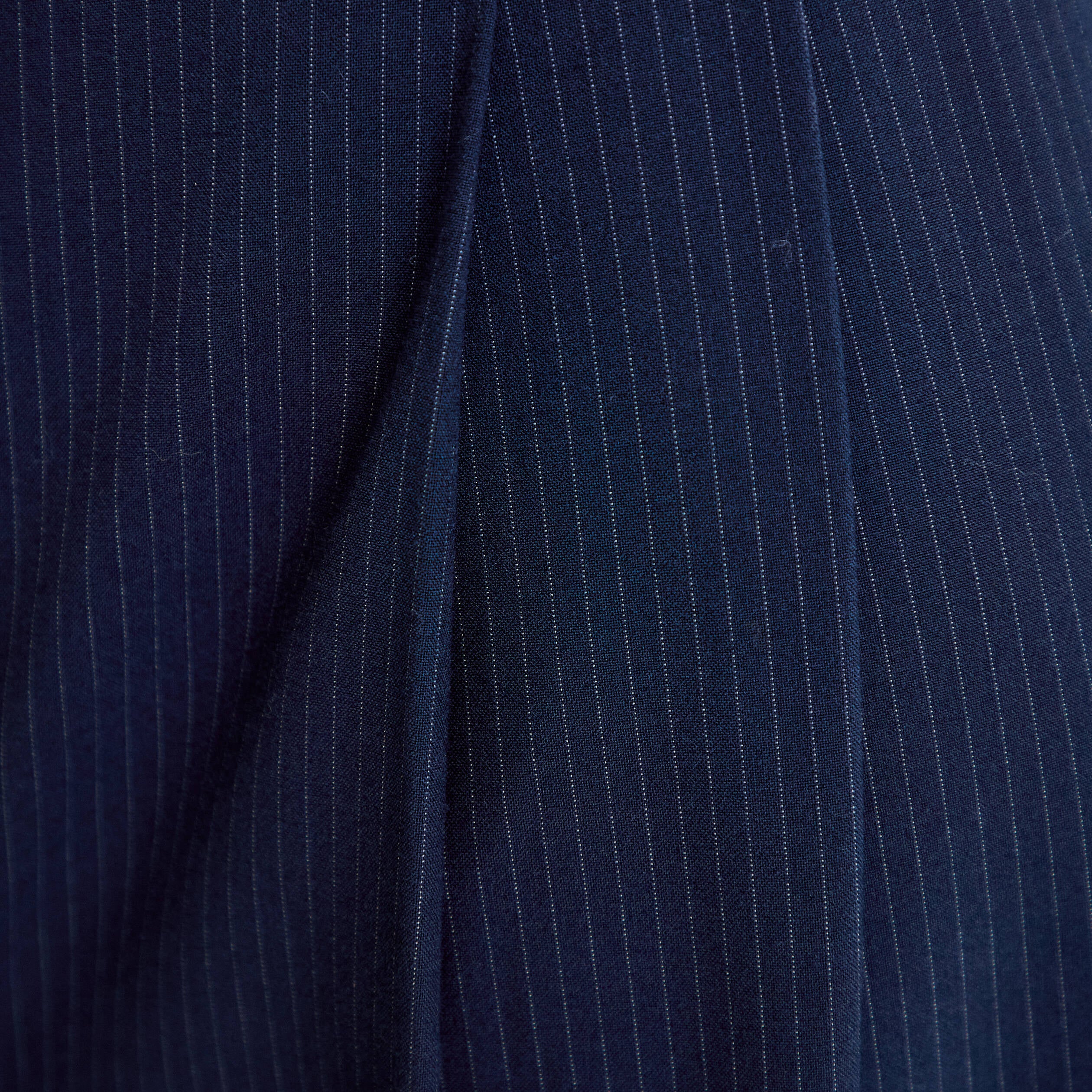 Pantalon large &agrave; pinces bleu marine femme