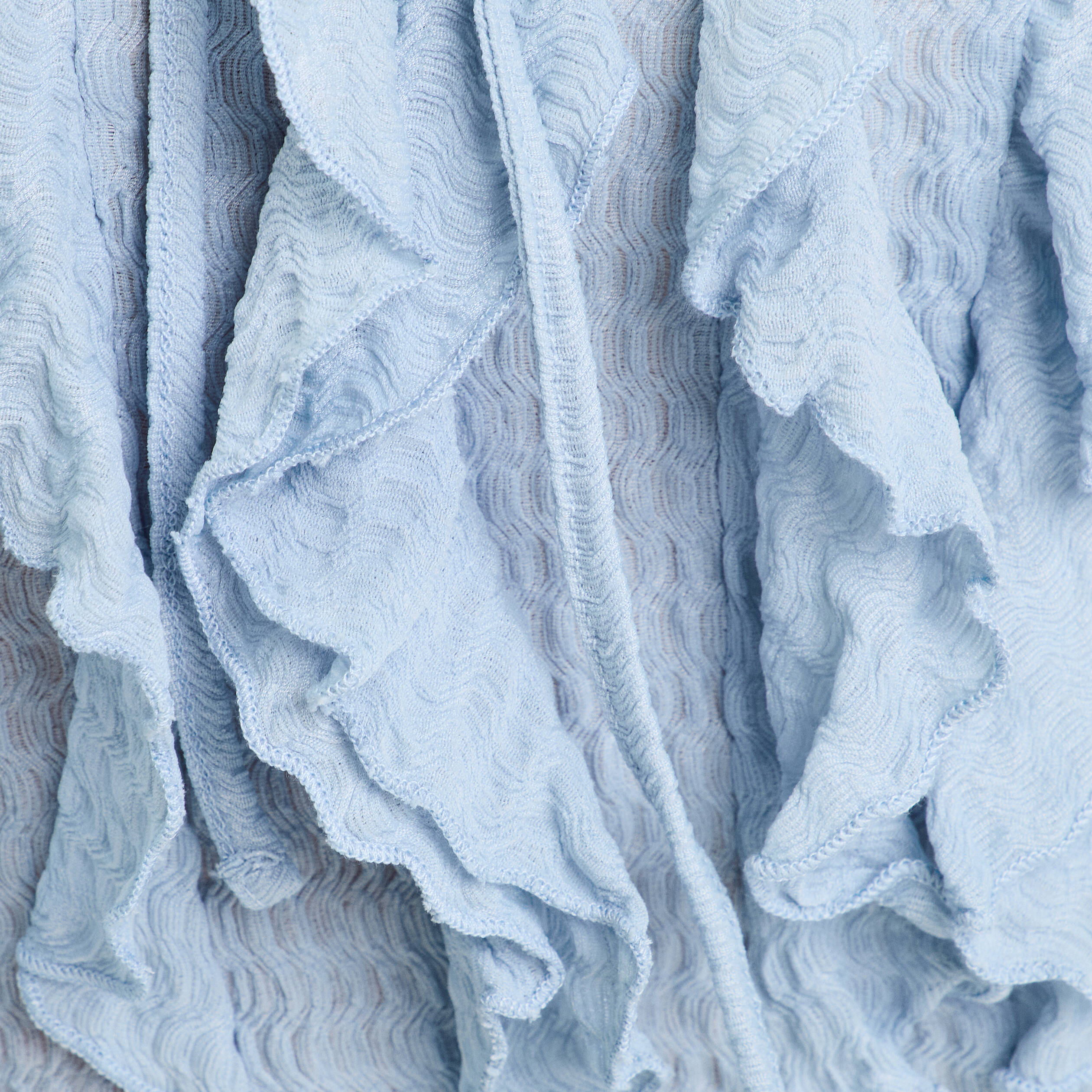 blouse manches longues aspect dentelle bleu clair femme Blouse manches longues aspect dentelle bleu clair femme