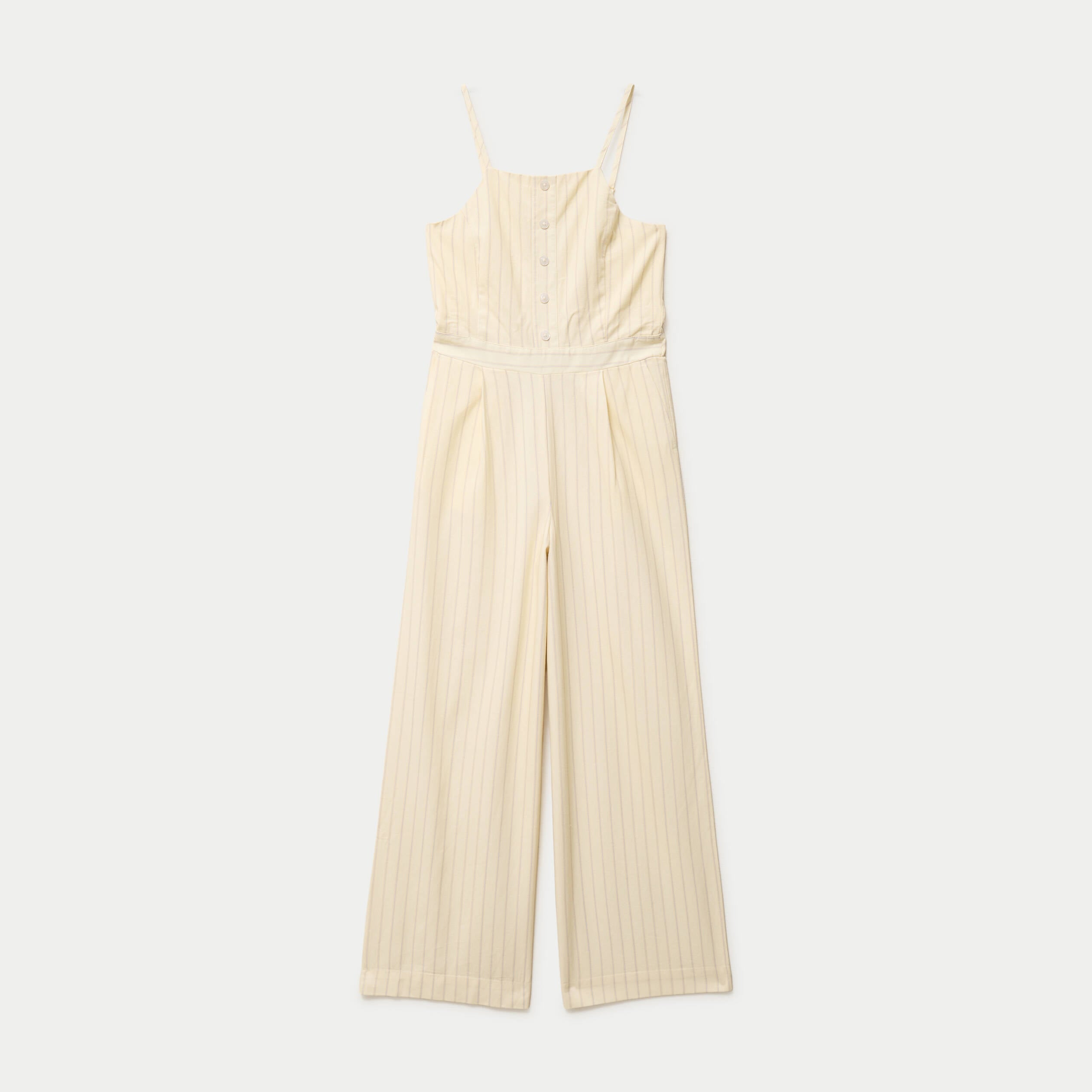 Combinaison large col am&eacute;ricain jaune pastel femme