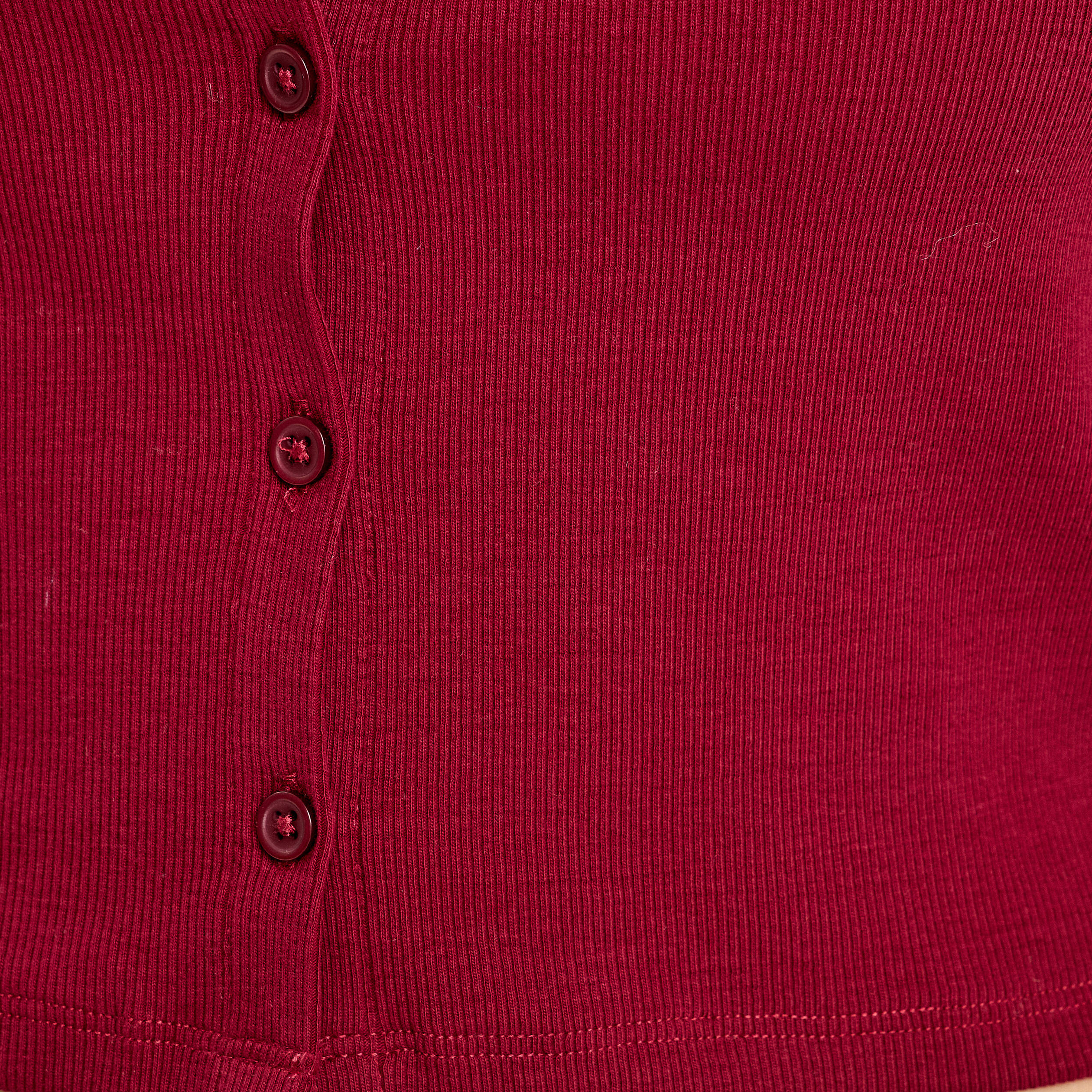 gilet manches longues cotele rouge fonce femme Gilet manches longues côtelé rouge foncé femme