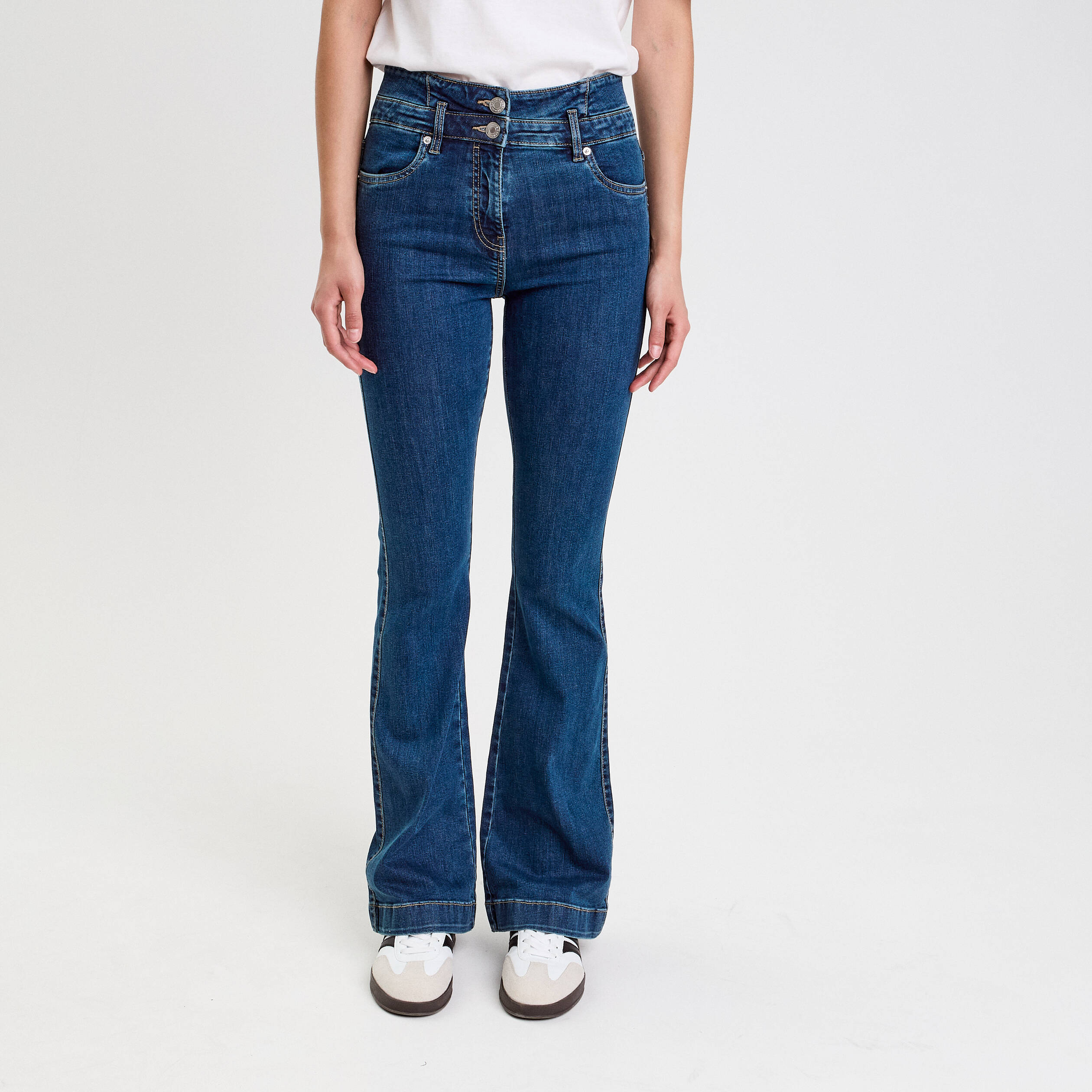jeans bootcut taille haute denim stone femme Jeans bootcut taille haute denim stone femme
