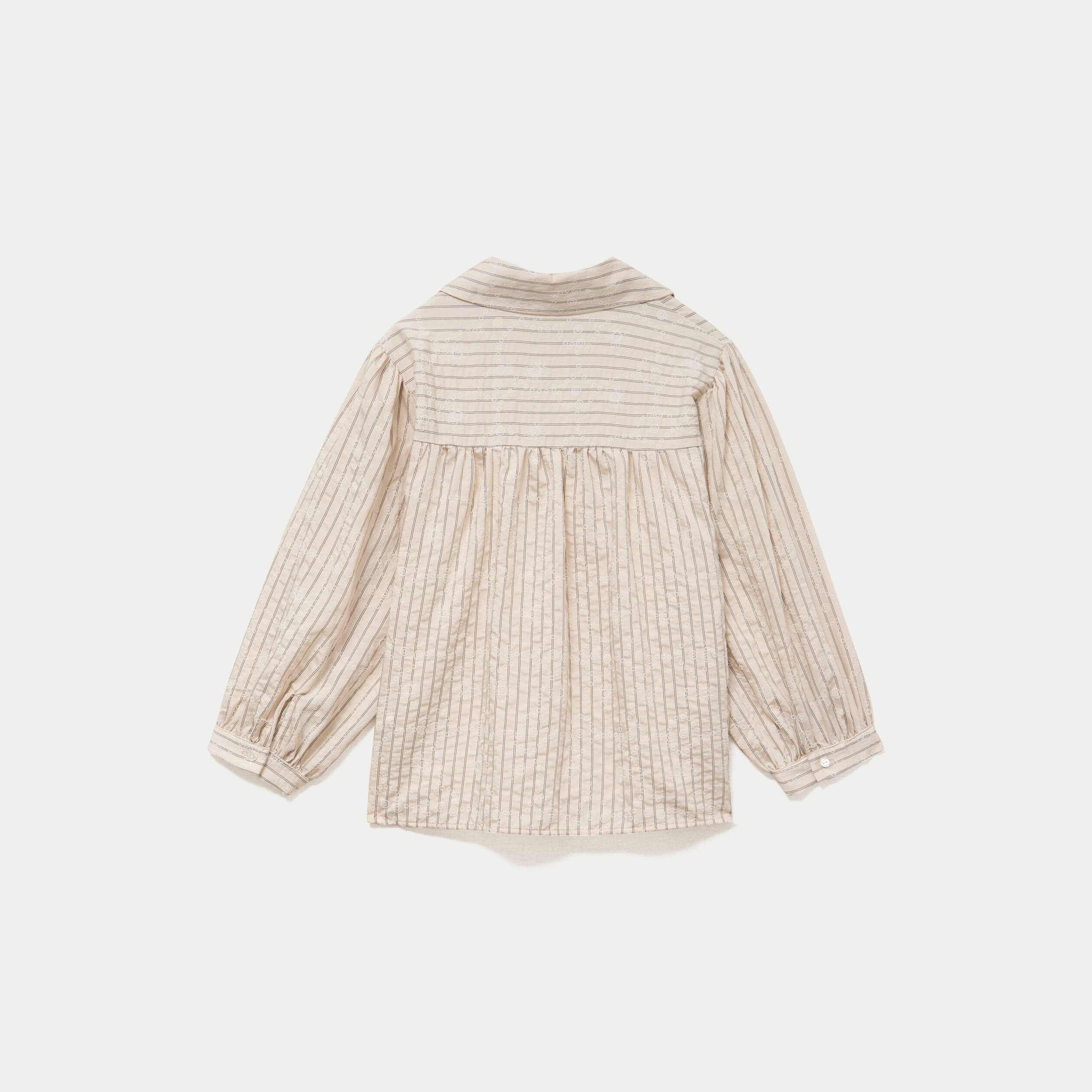 Chemise droite col classique manches 3/4 blanc femme