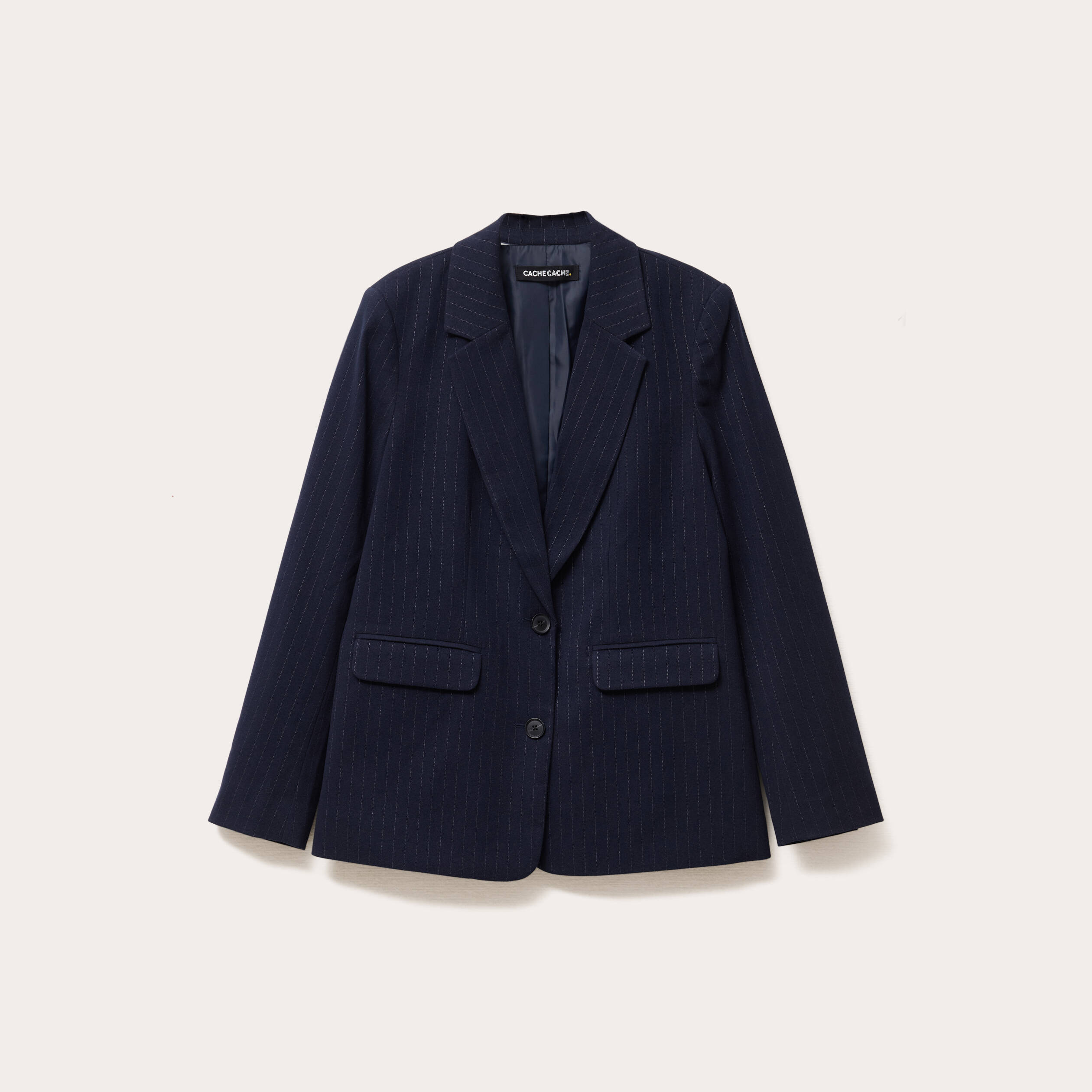 Veste blazer droite bleu marine femme Vibs