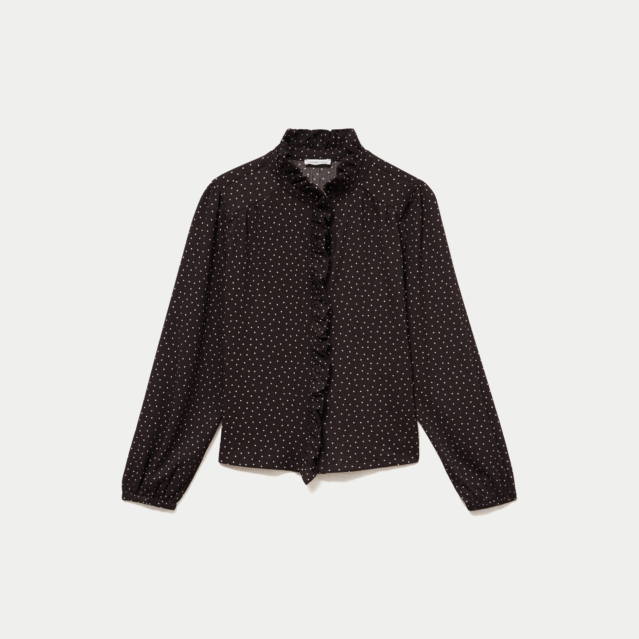Blouse manches longues marron femme