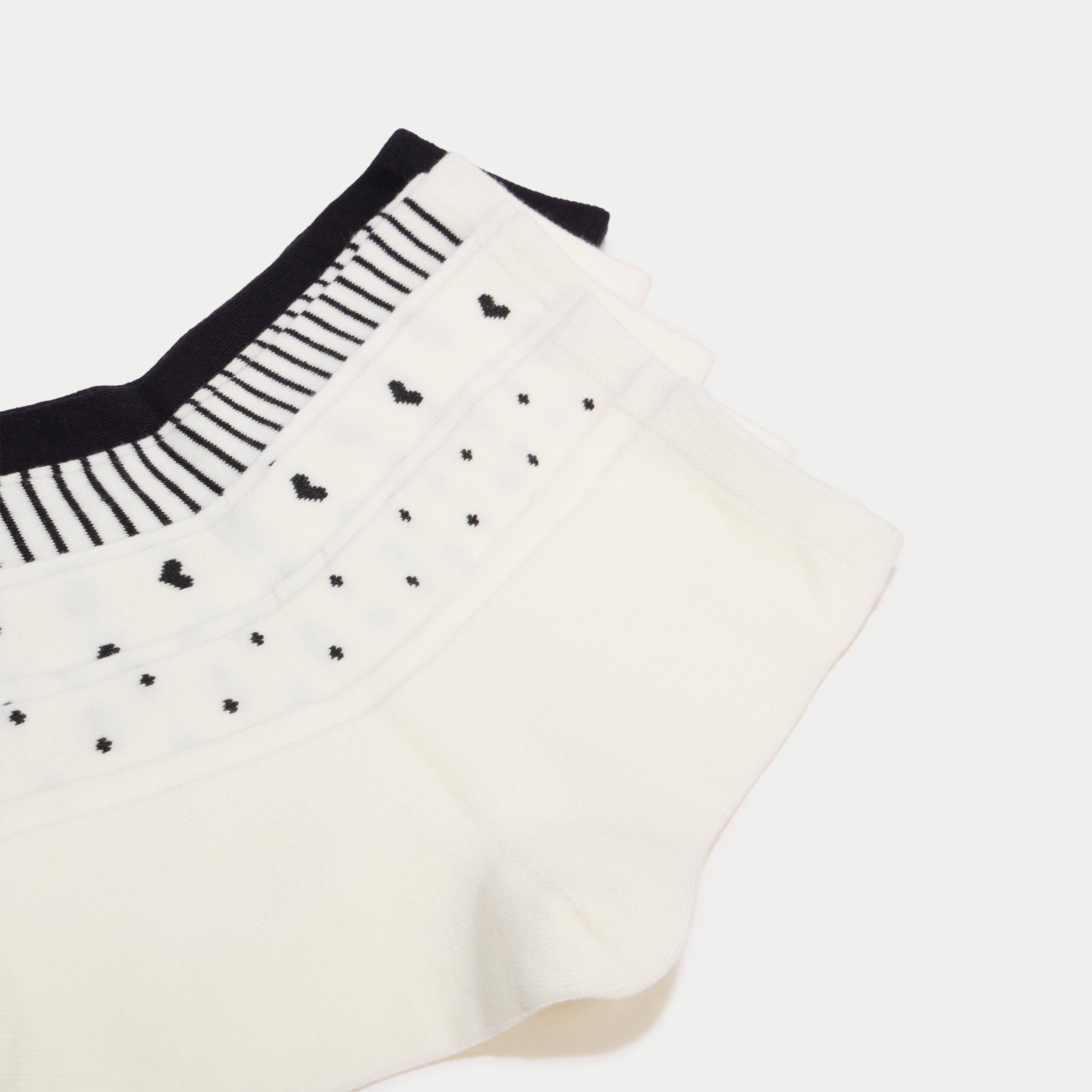 Lot 5 paires de chaussettes ecru femme