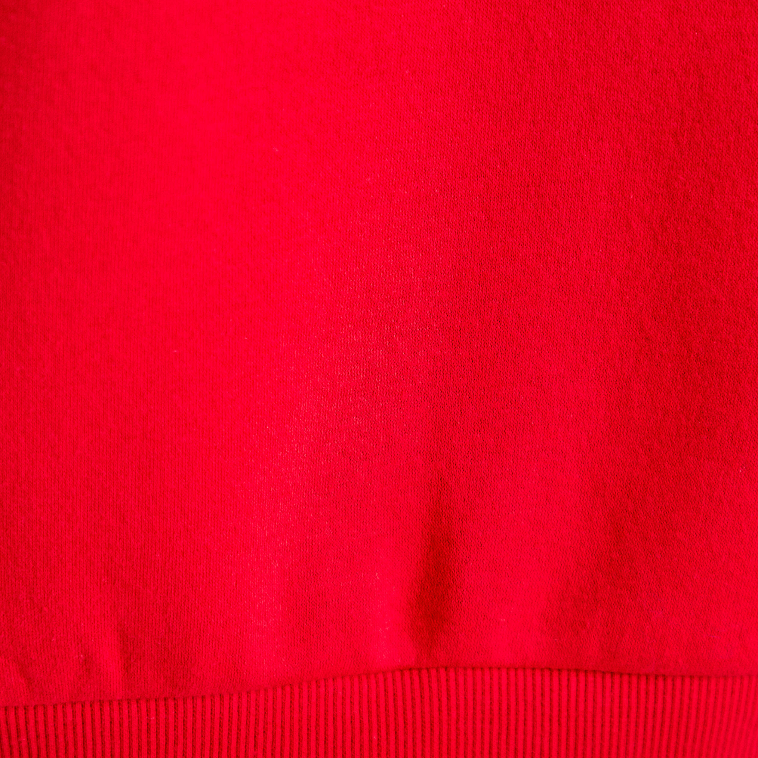 Sweat col chemise manches longues rouge femme