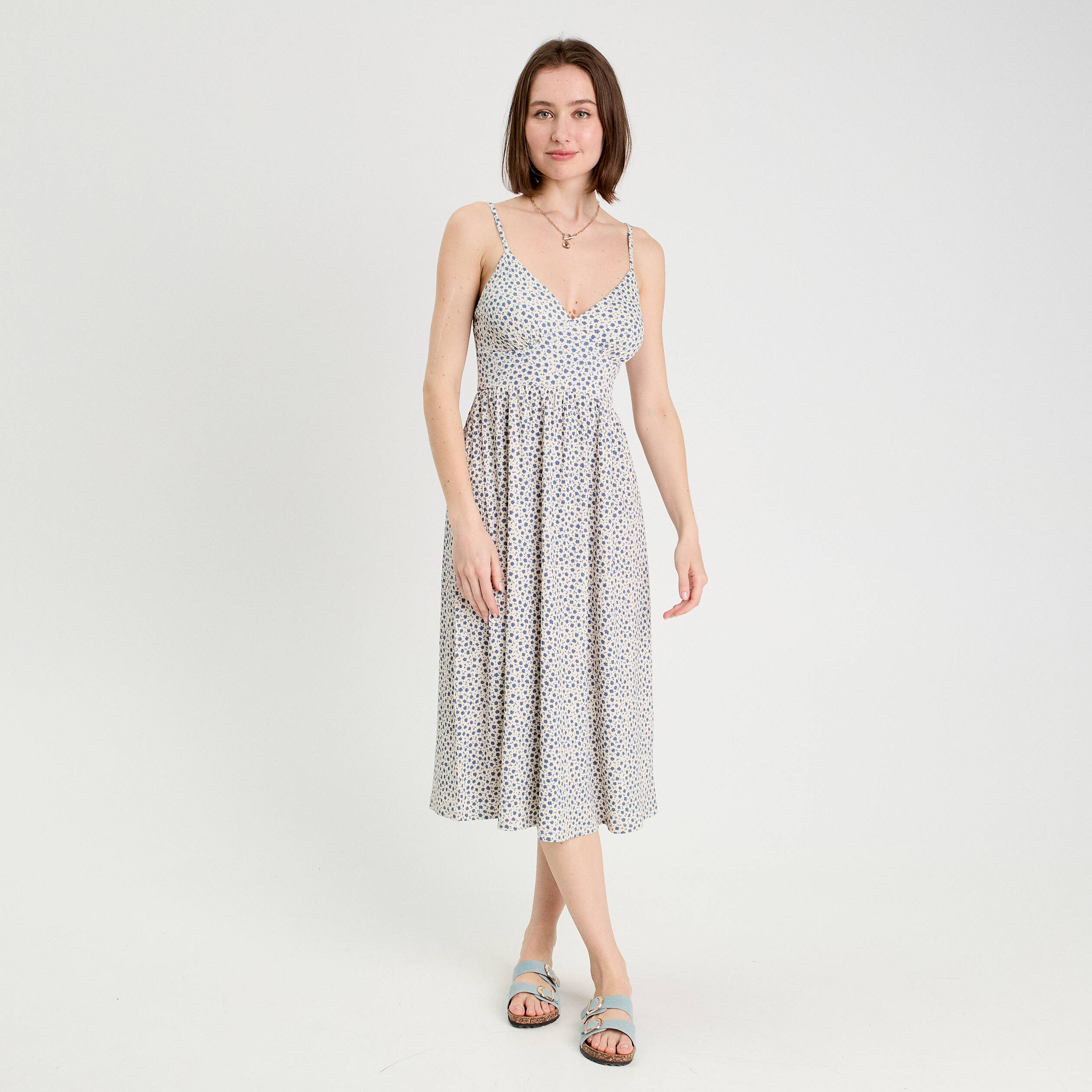 robe longue evasee bretelles blanc femme Robe longue évasée bretelles blanc femme