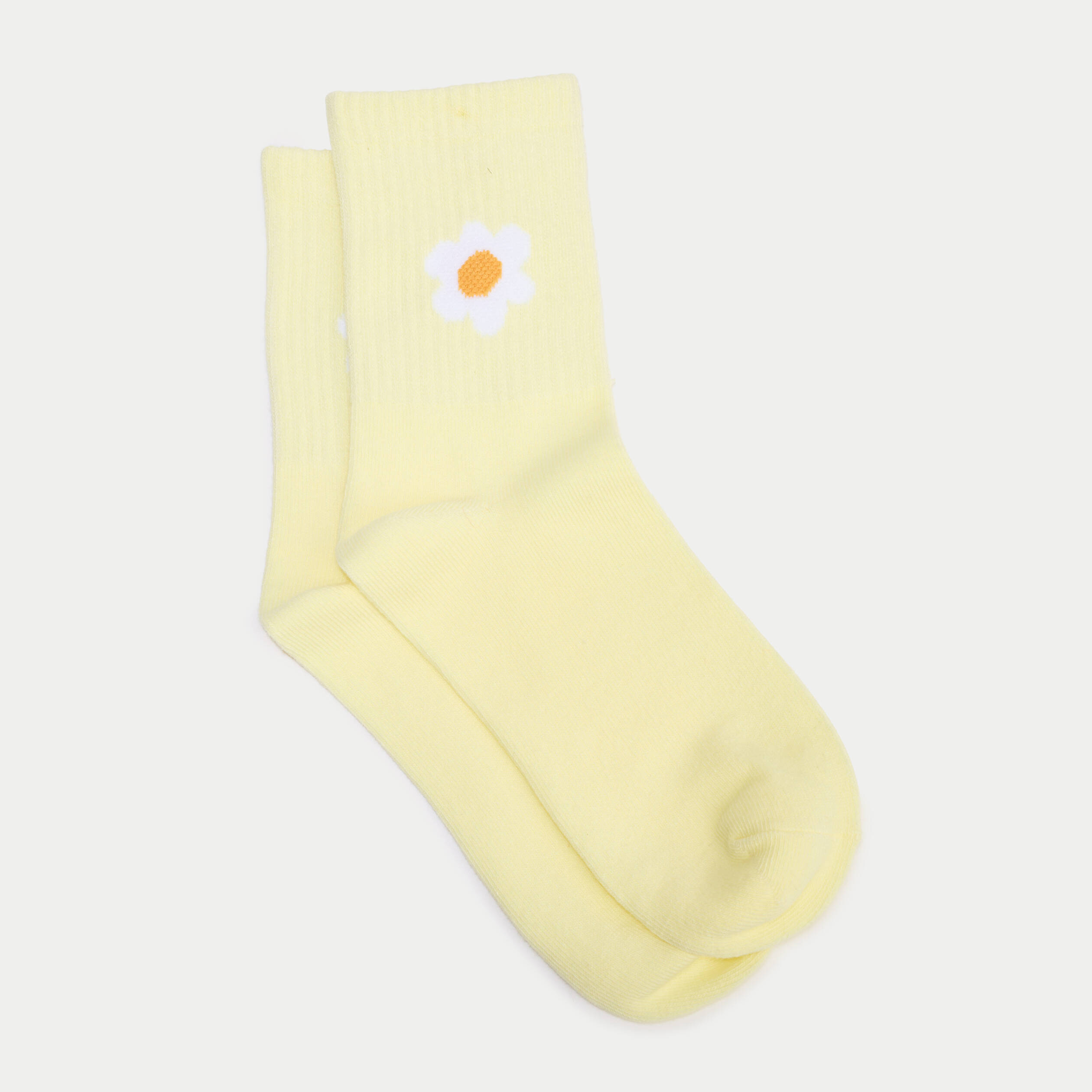 Chaussettes jaune clair femme