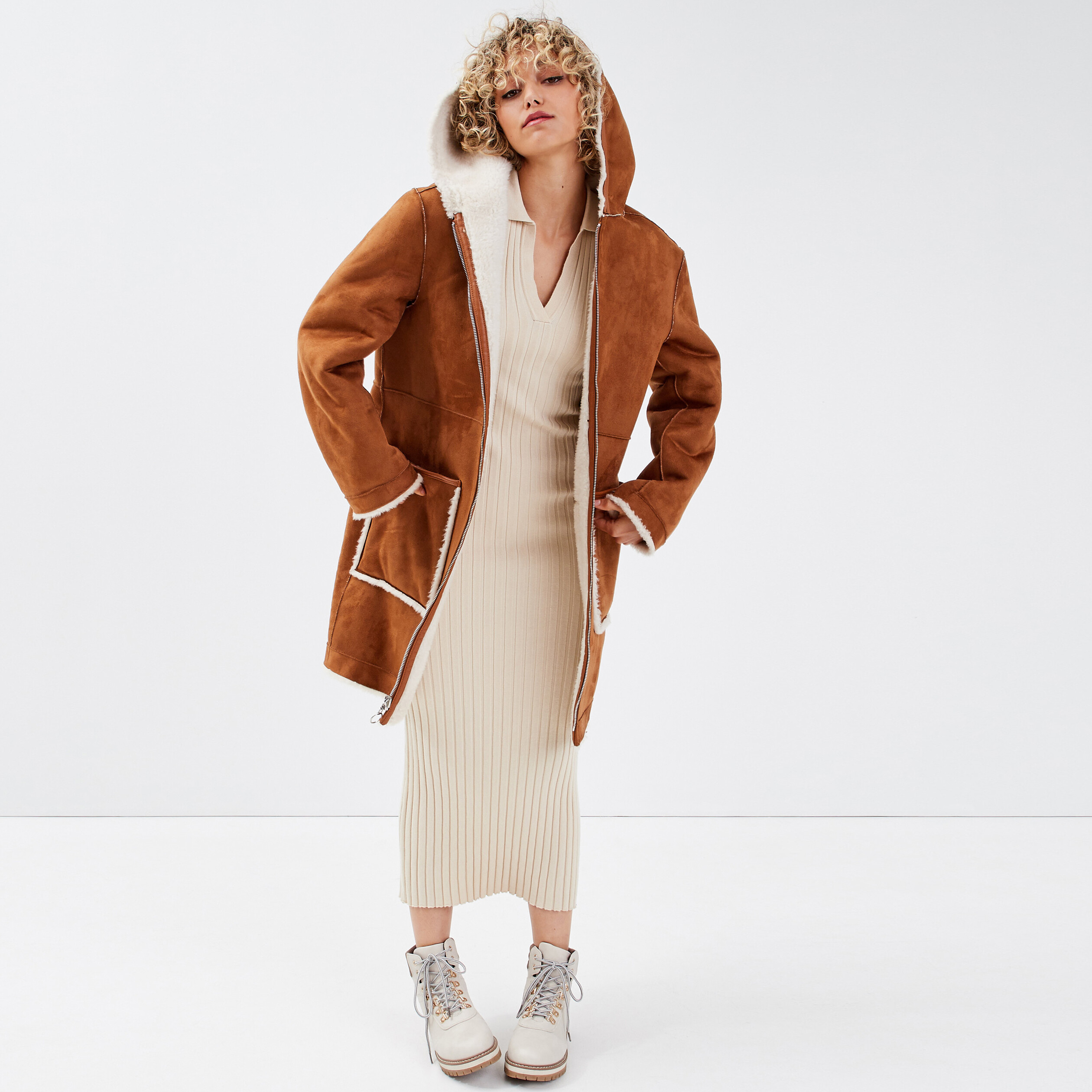 Manteau hiver camel femme online