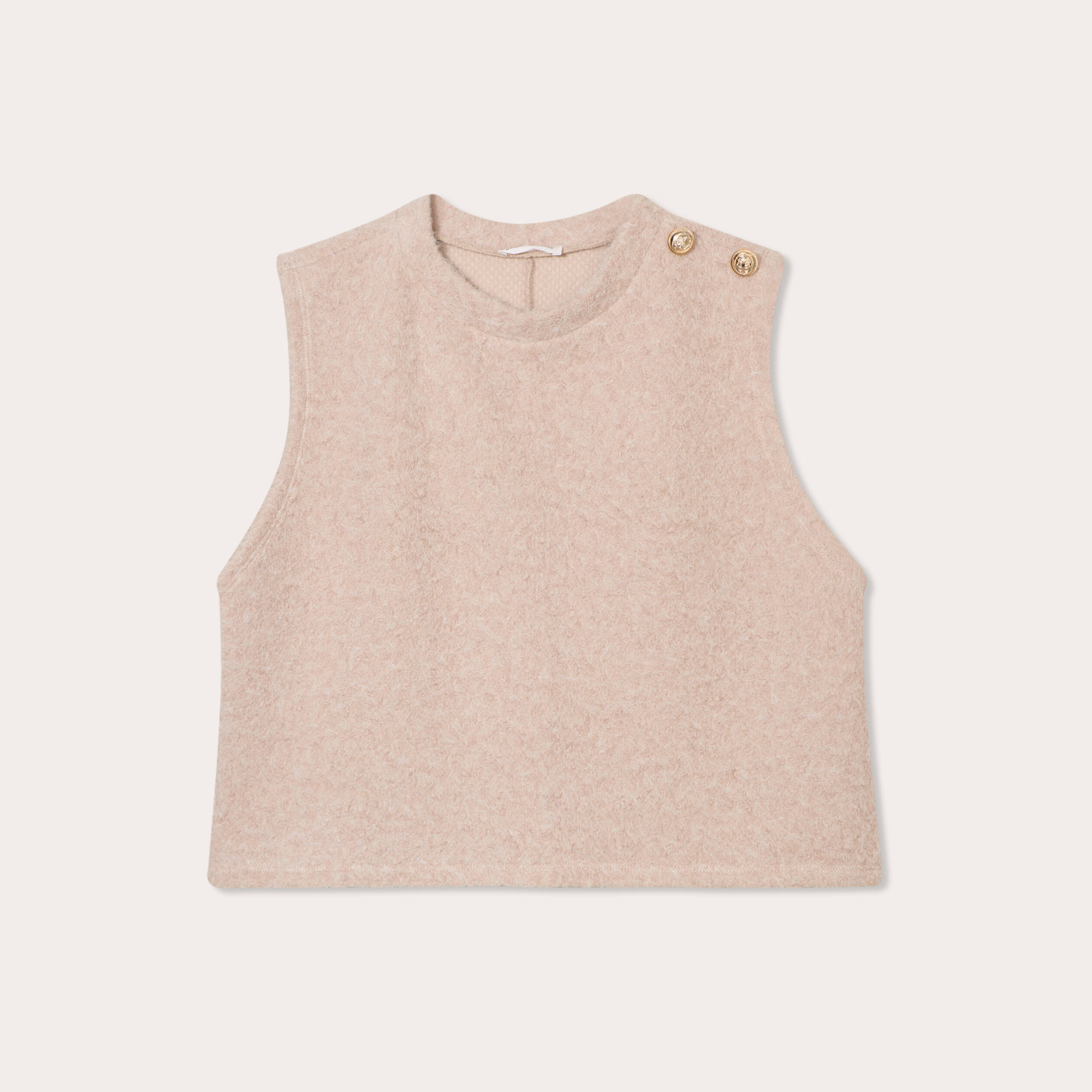 pull sans manches sable femme Pull sans manches sable femme