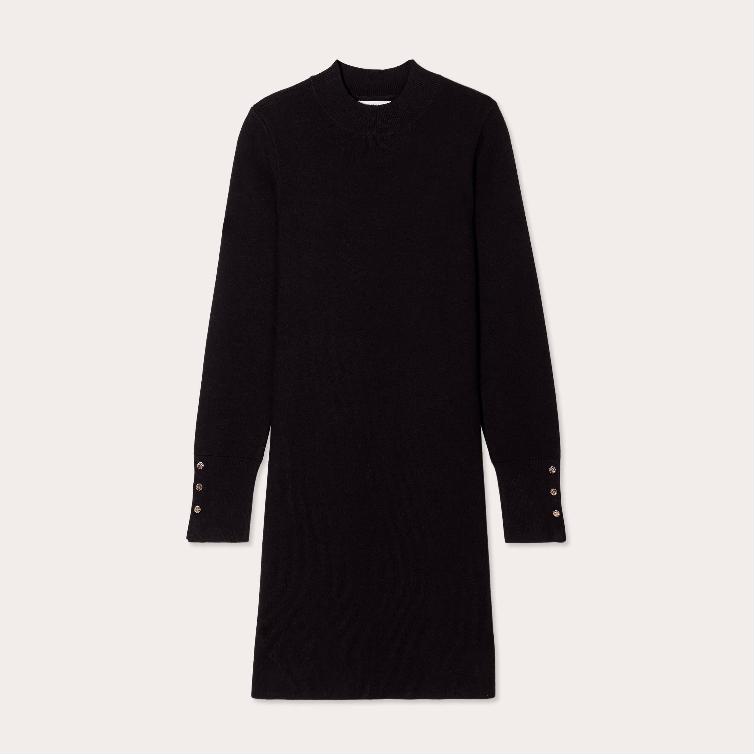 robe pull evasee col montant noir femme Robe pull évasée col montant noir femme