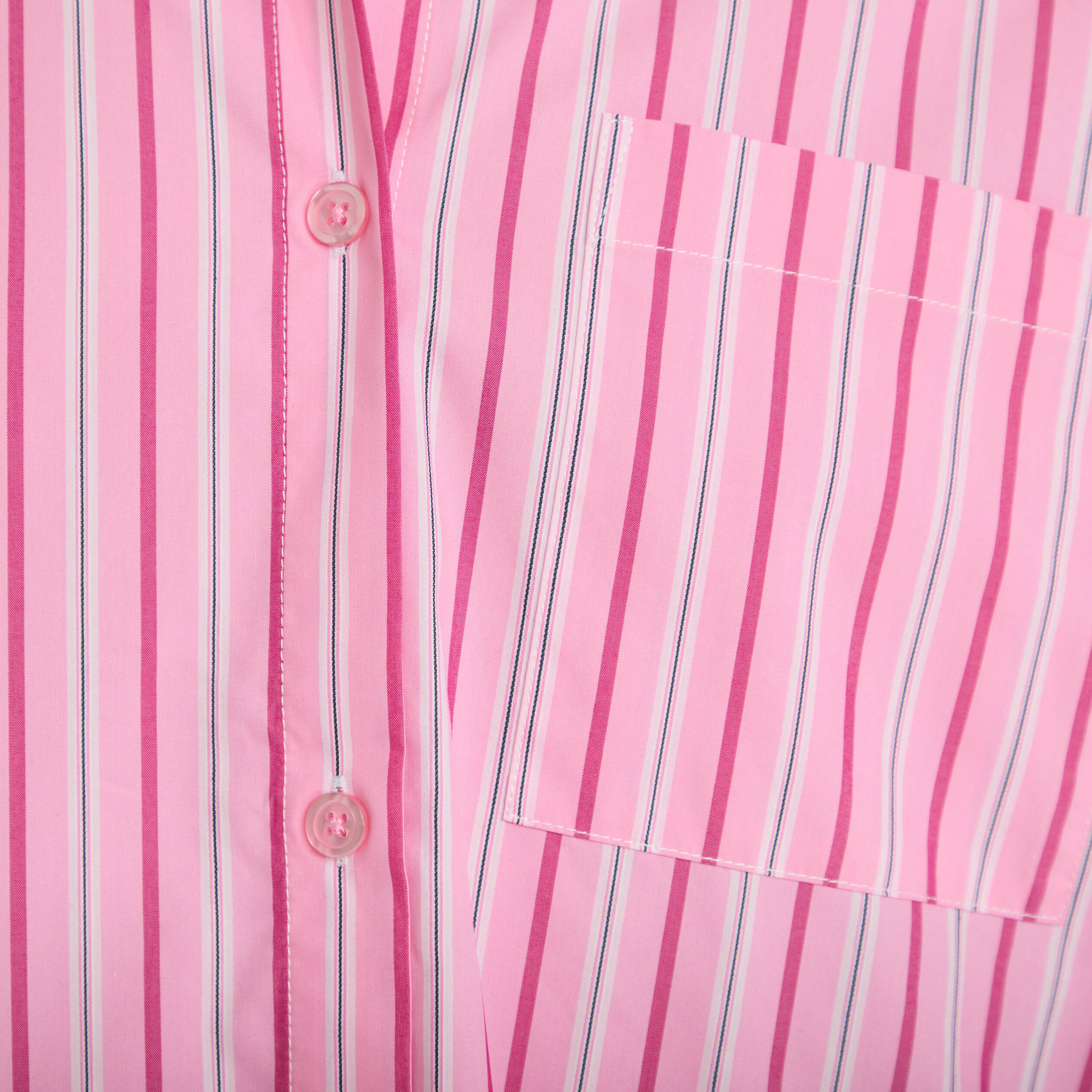 Chemise oversize col classique rose vif femme