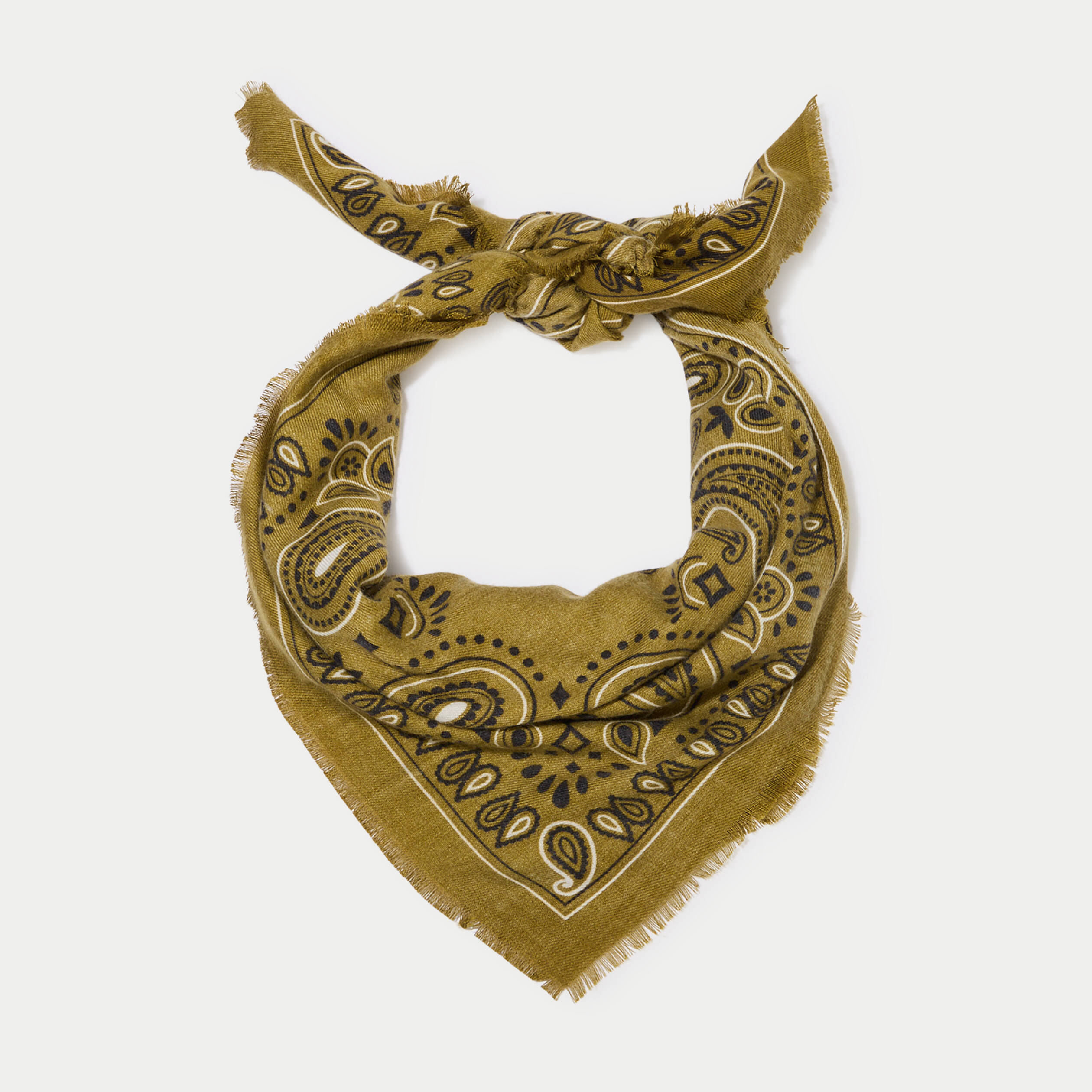 Foulard vert olive femme