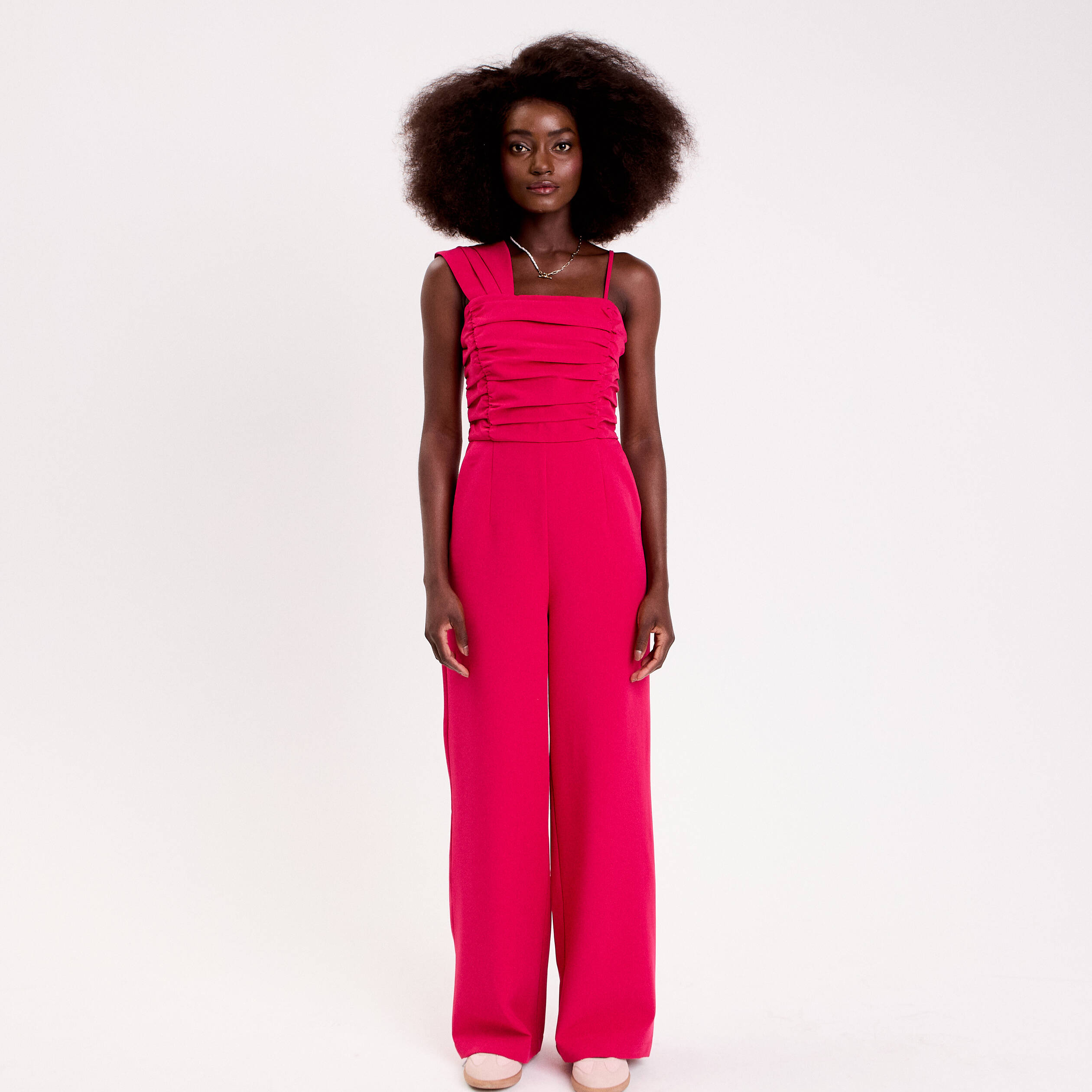 Combinaison pantalon rouge clair femme